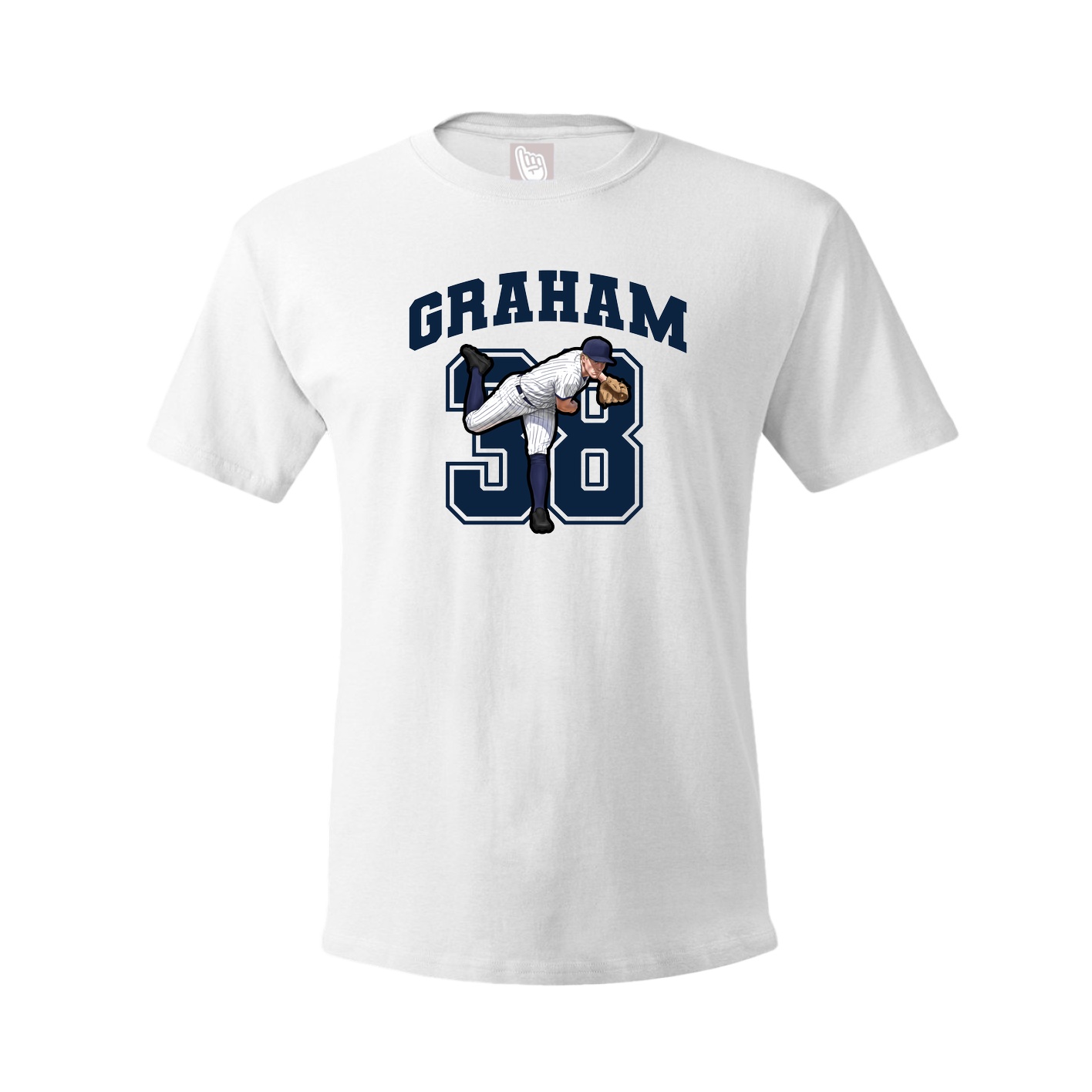 Youth Tee — Number in White