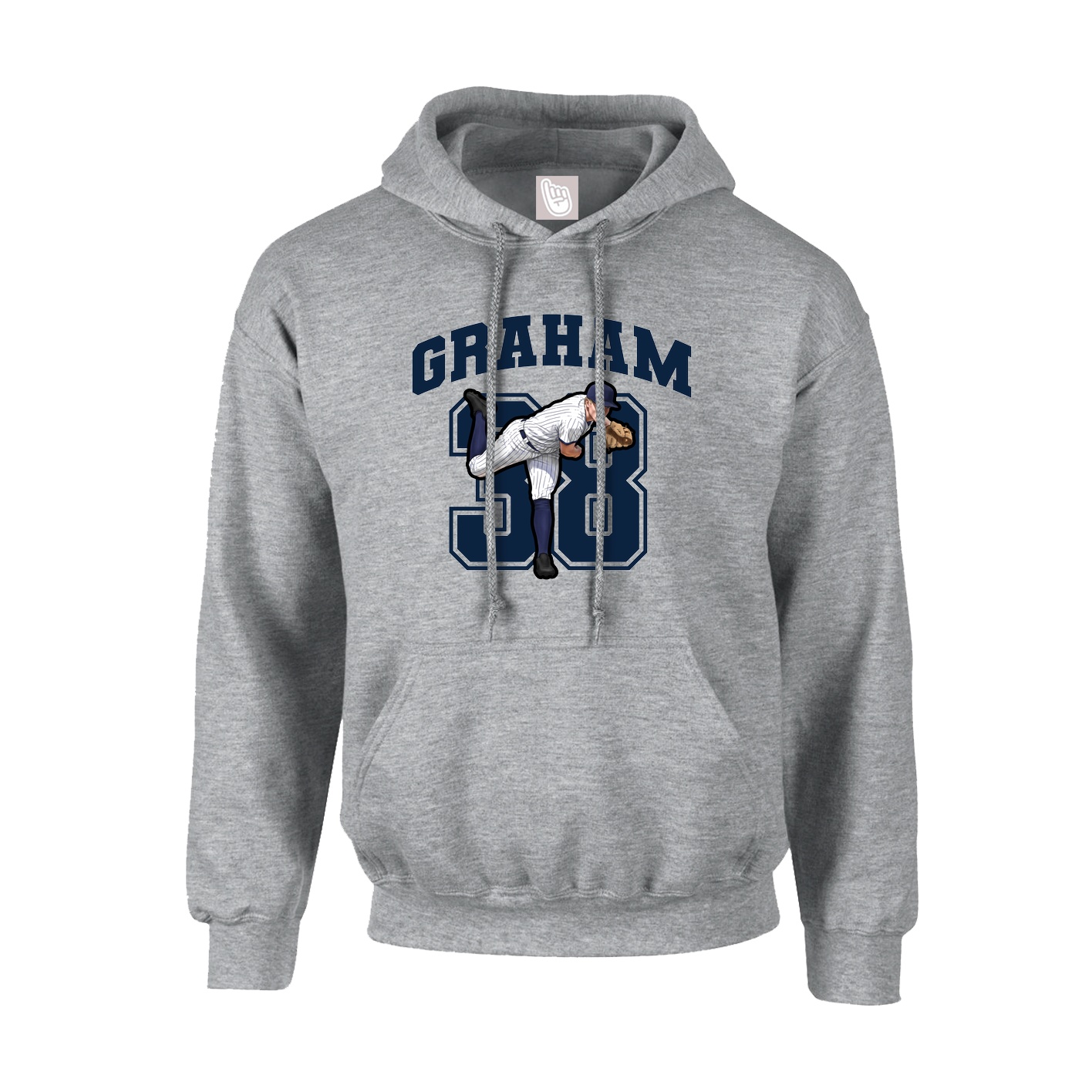 Hoodie — Number in Grey