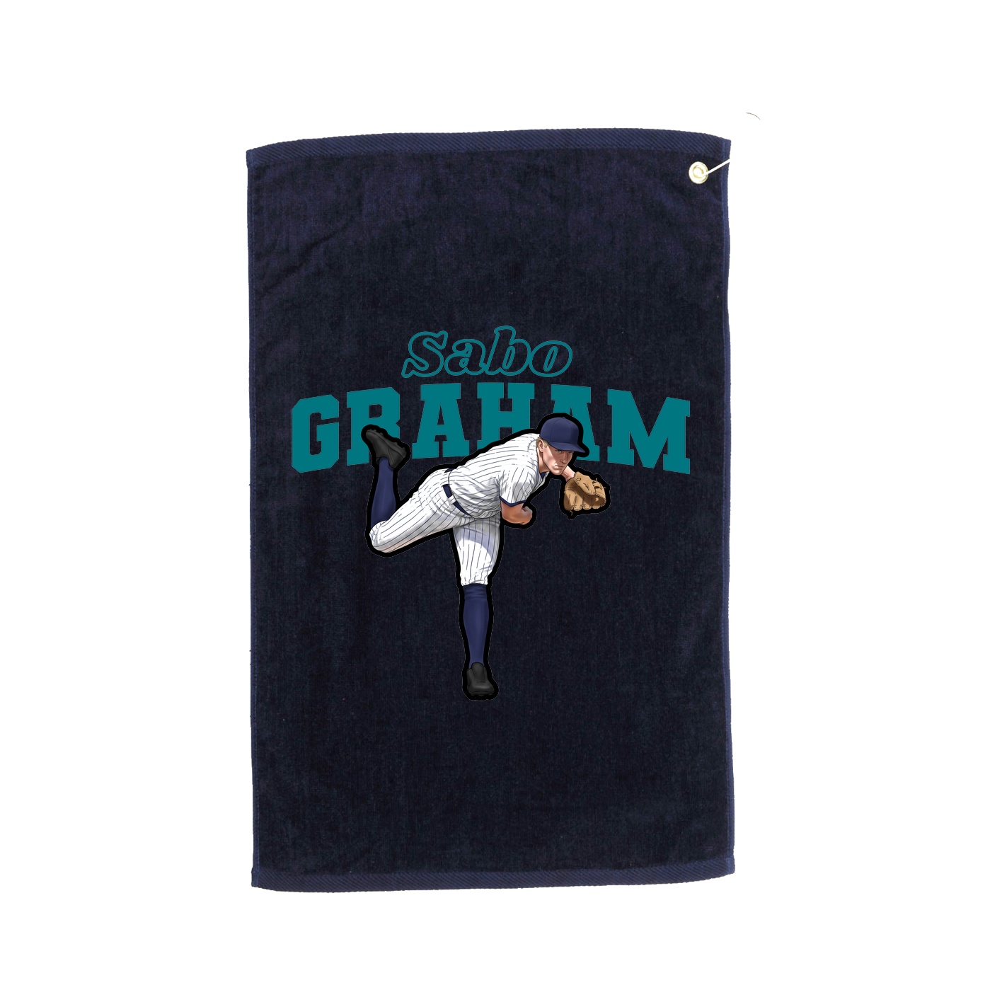 Golf Towel — Name Arch in Navy