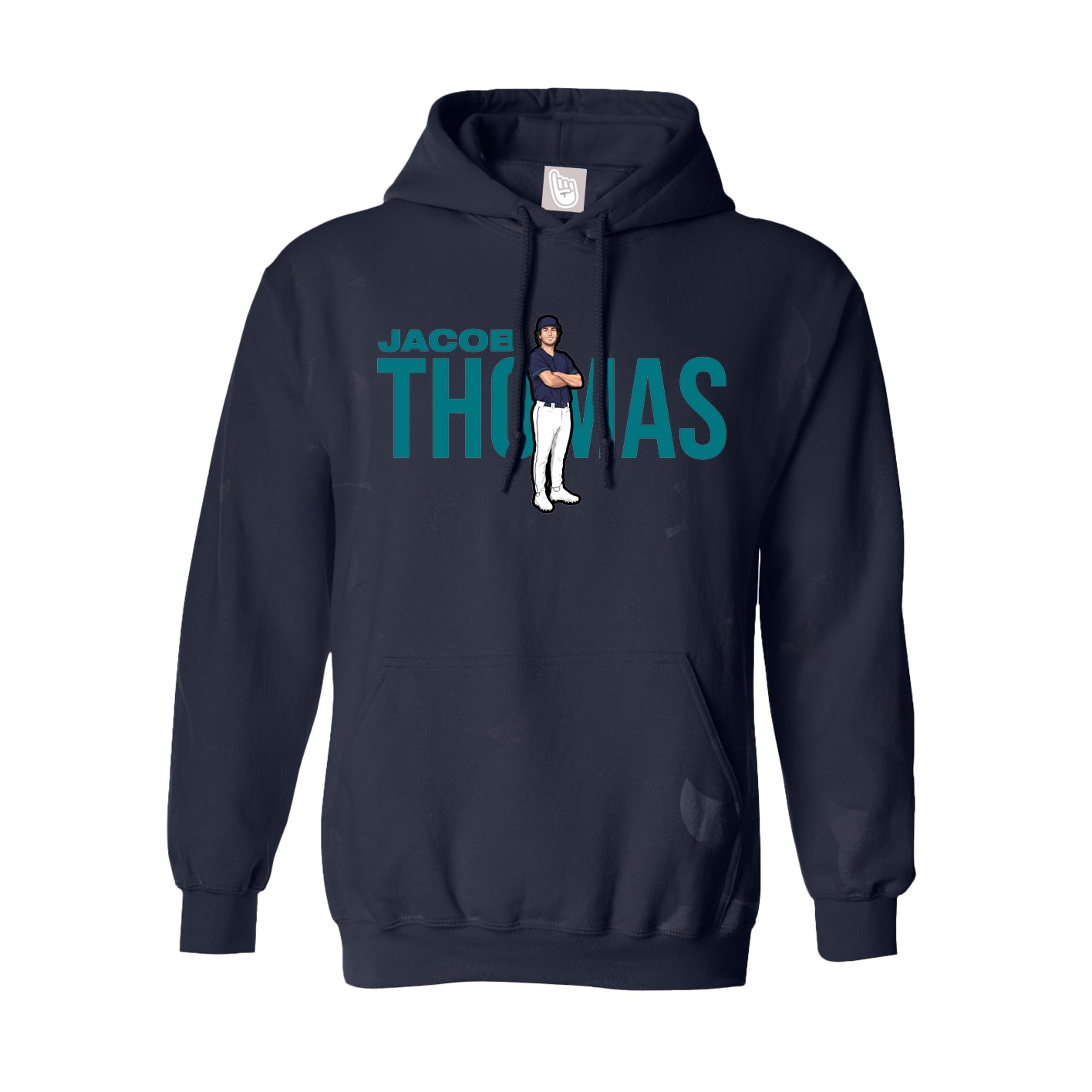 Youth Hoodie — Player Name in Navy