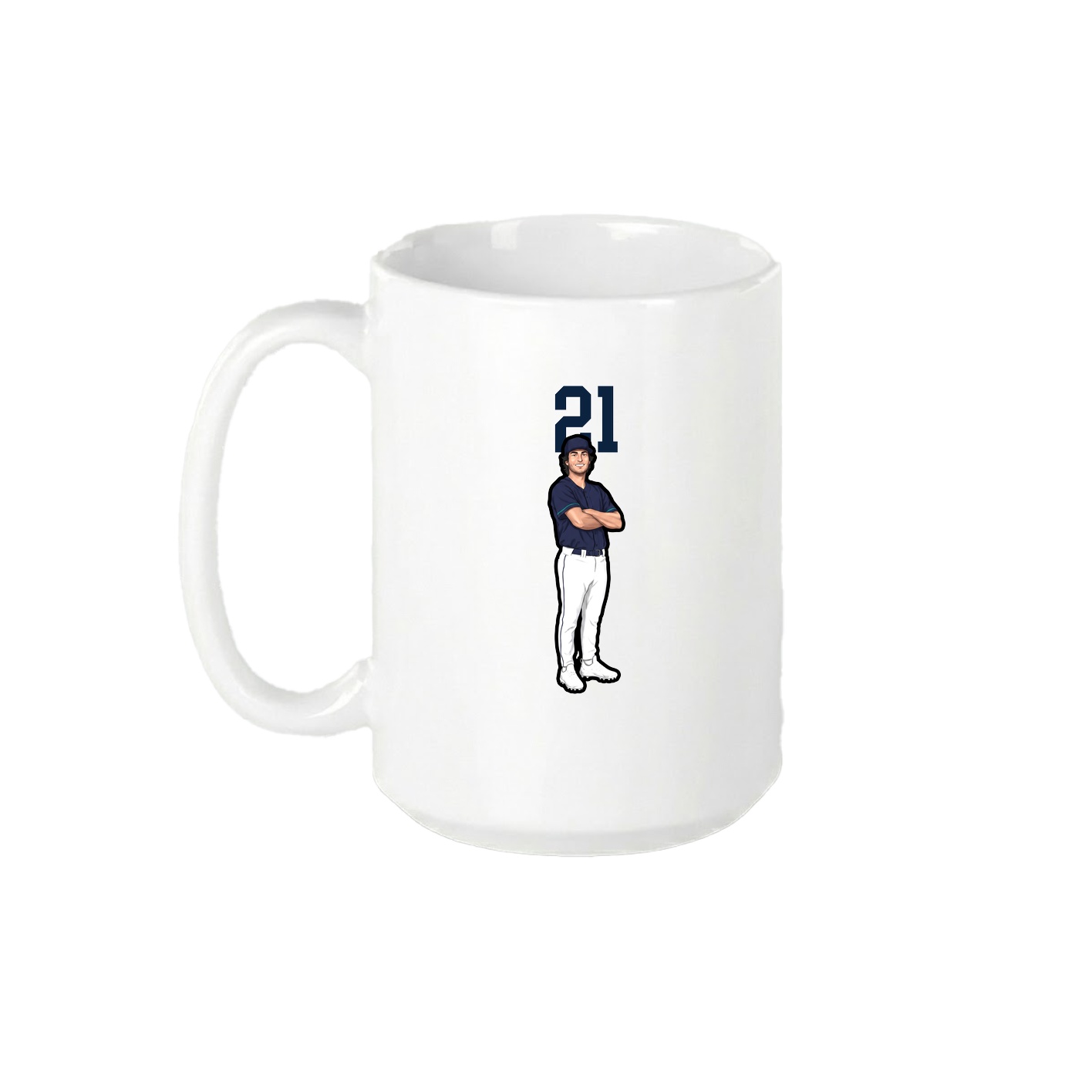 15oz Coffee Mug — Number Top in White
