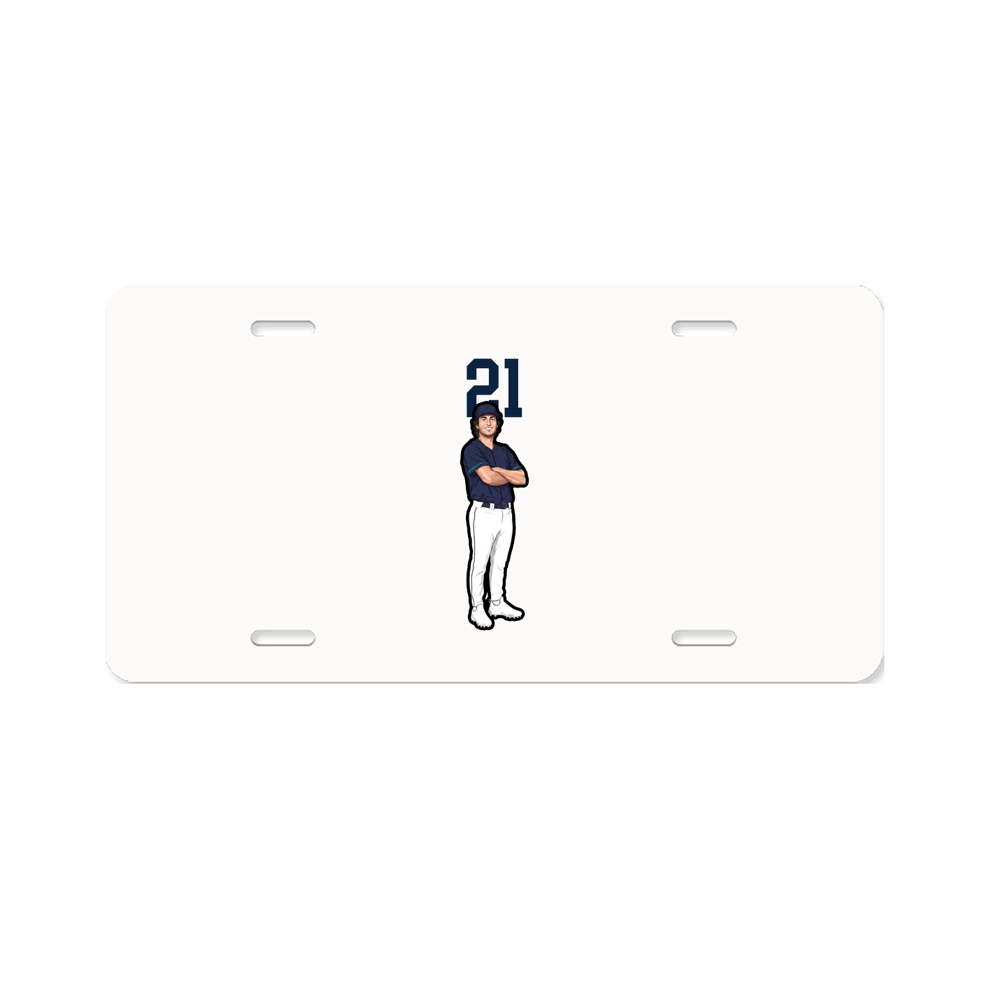 License Plate — Number Top in Classic