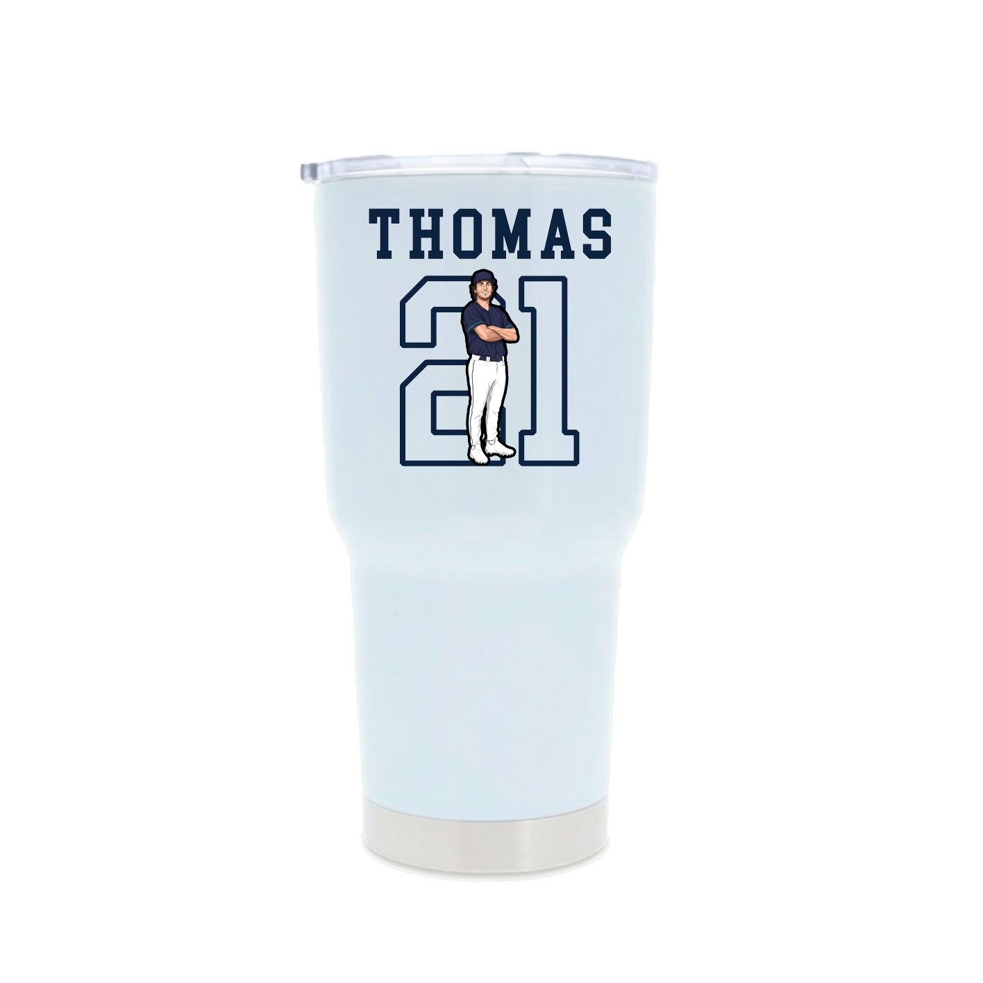 30oz Stainless Steel Tumbler — Shirsey in White