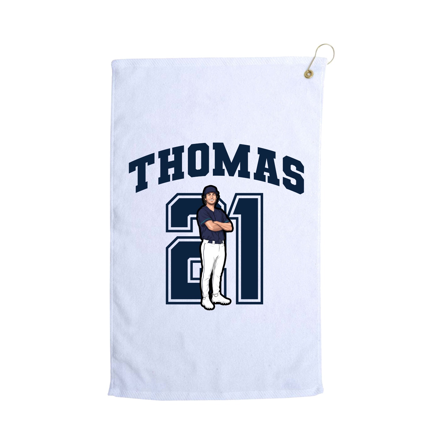 Golf Towel — Number in White