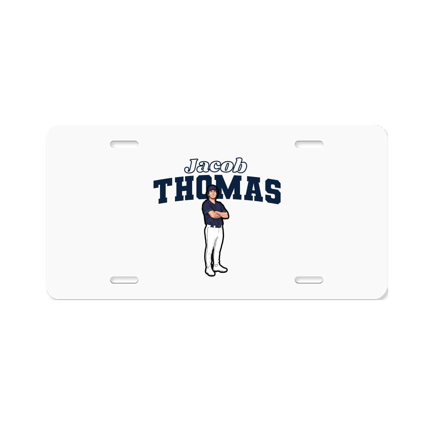 License Plate — Name Arch in Classic