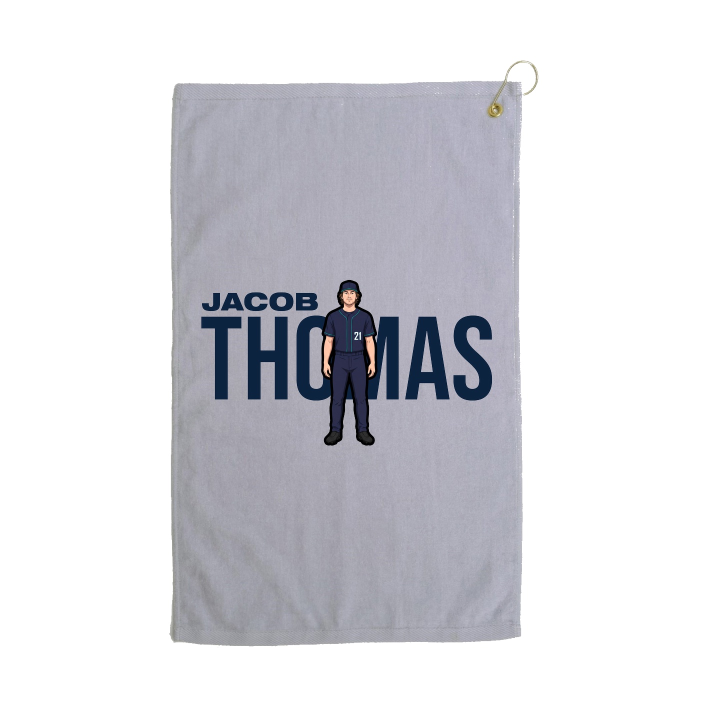 Golf Towel — Player Name in Grey
