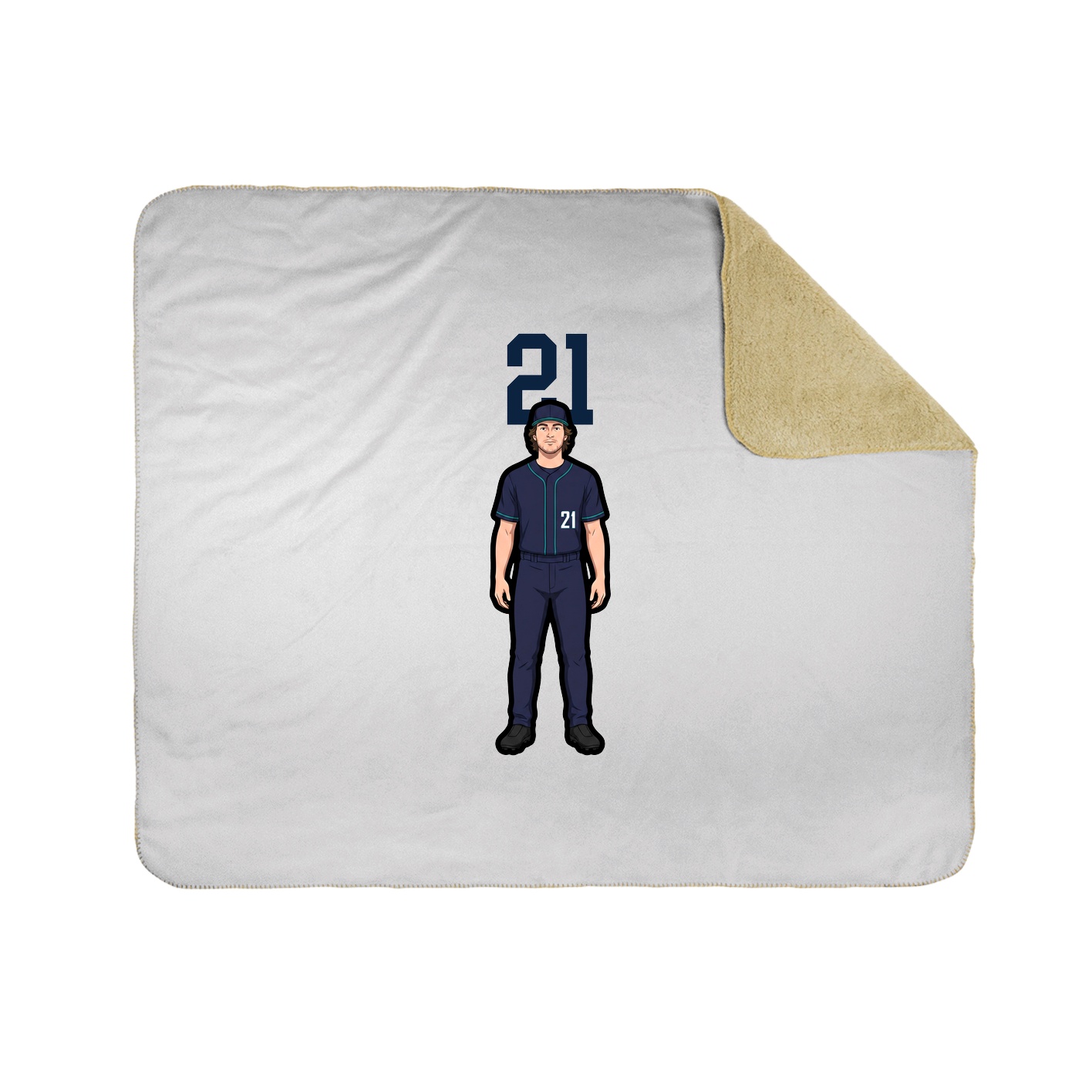 Throw Blanket — Number Top in White
