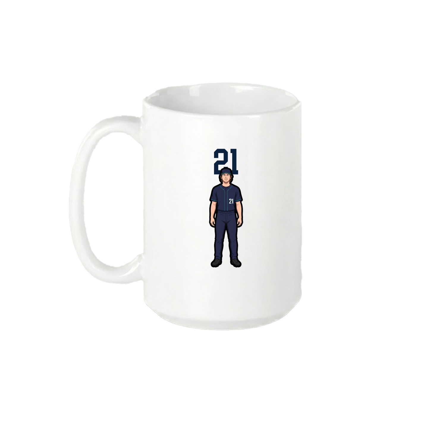 15oz Coffee Mug — Number Top in White