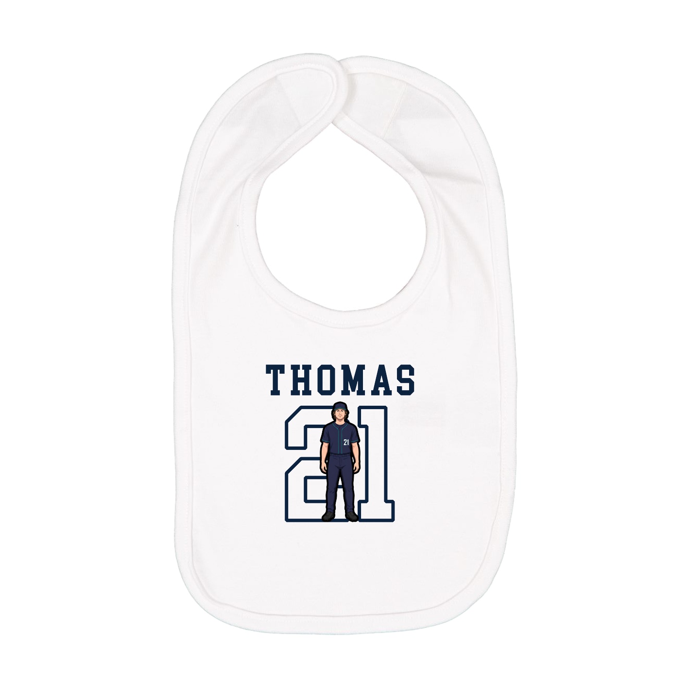 Infant Bib — Shirsey in White