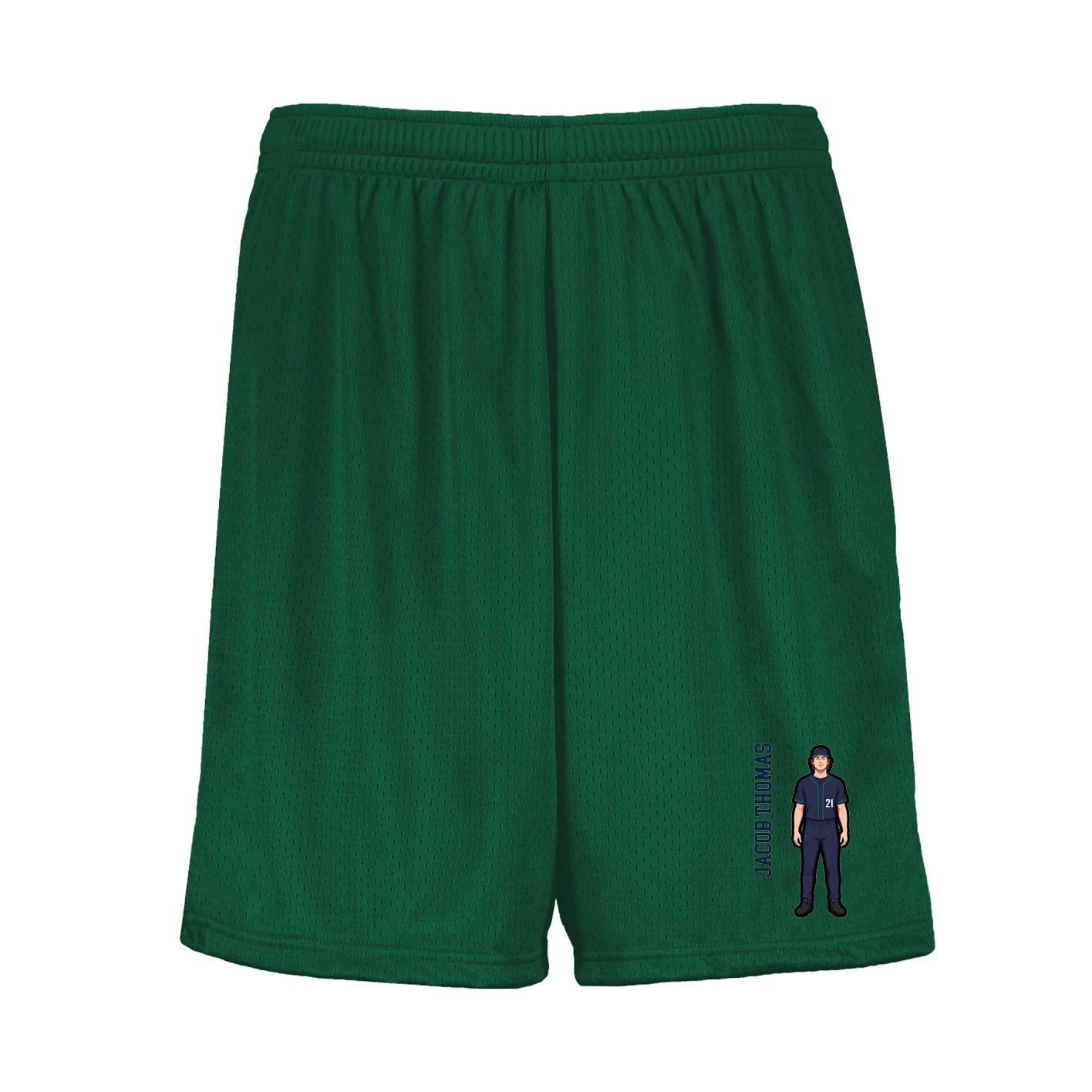 Shorts — Name Vertical in Green