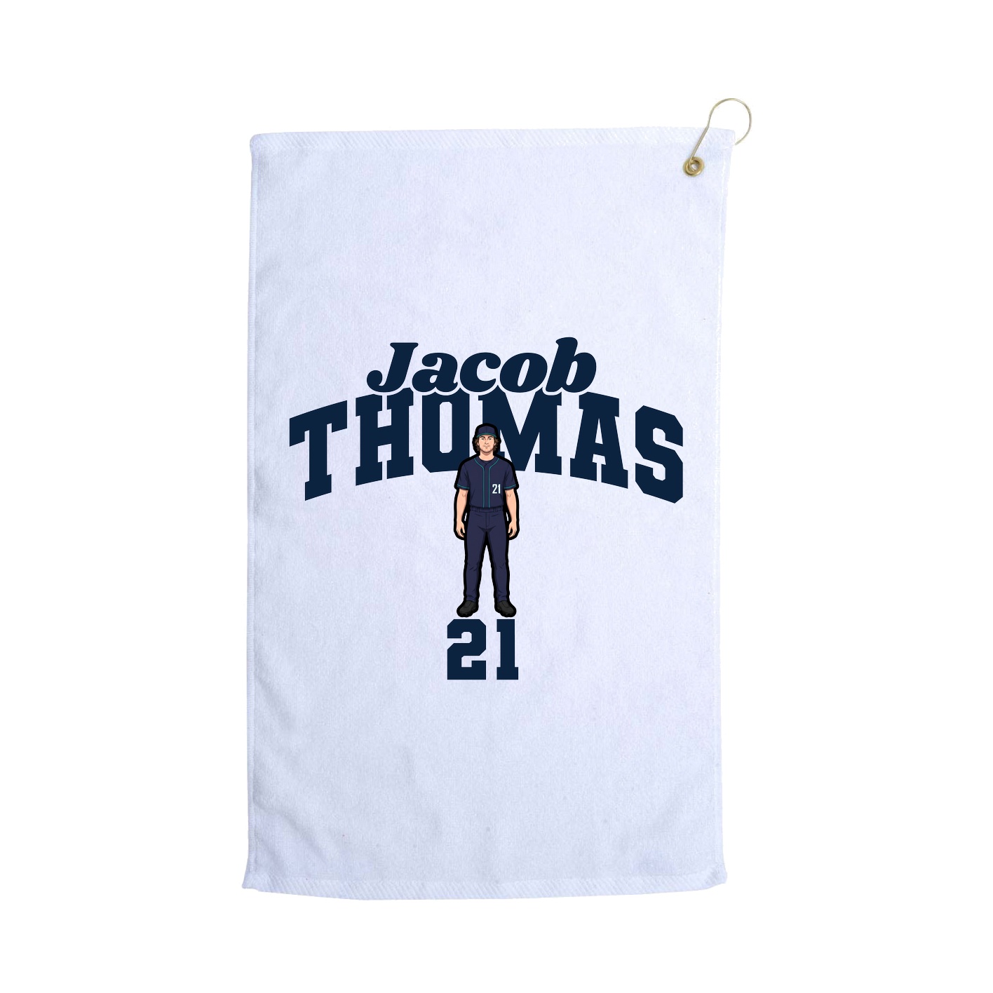 Golf Towel — Signature Arch in White