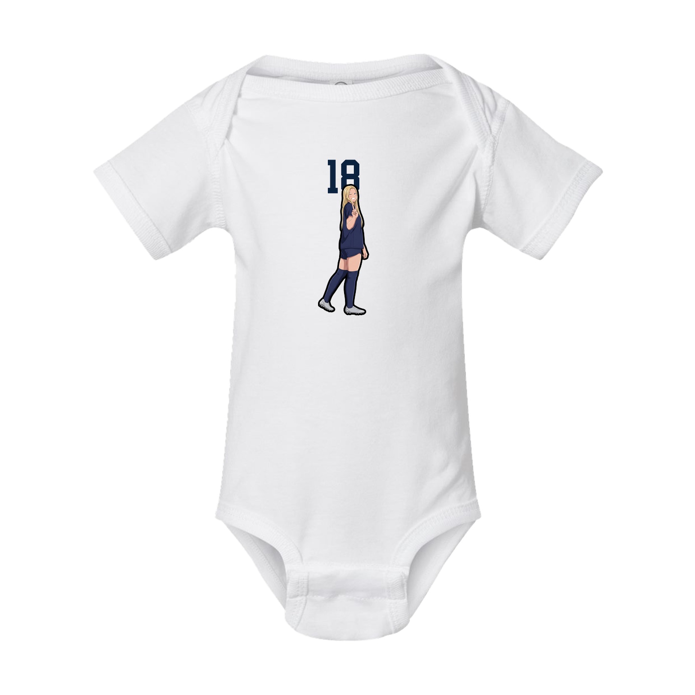 Baby Onesie — Number Top in White