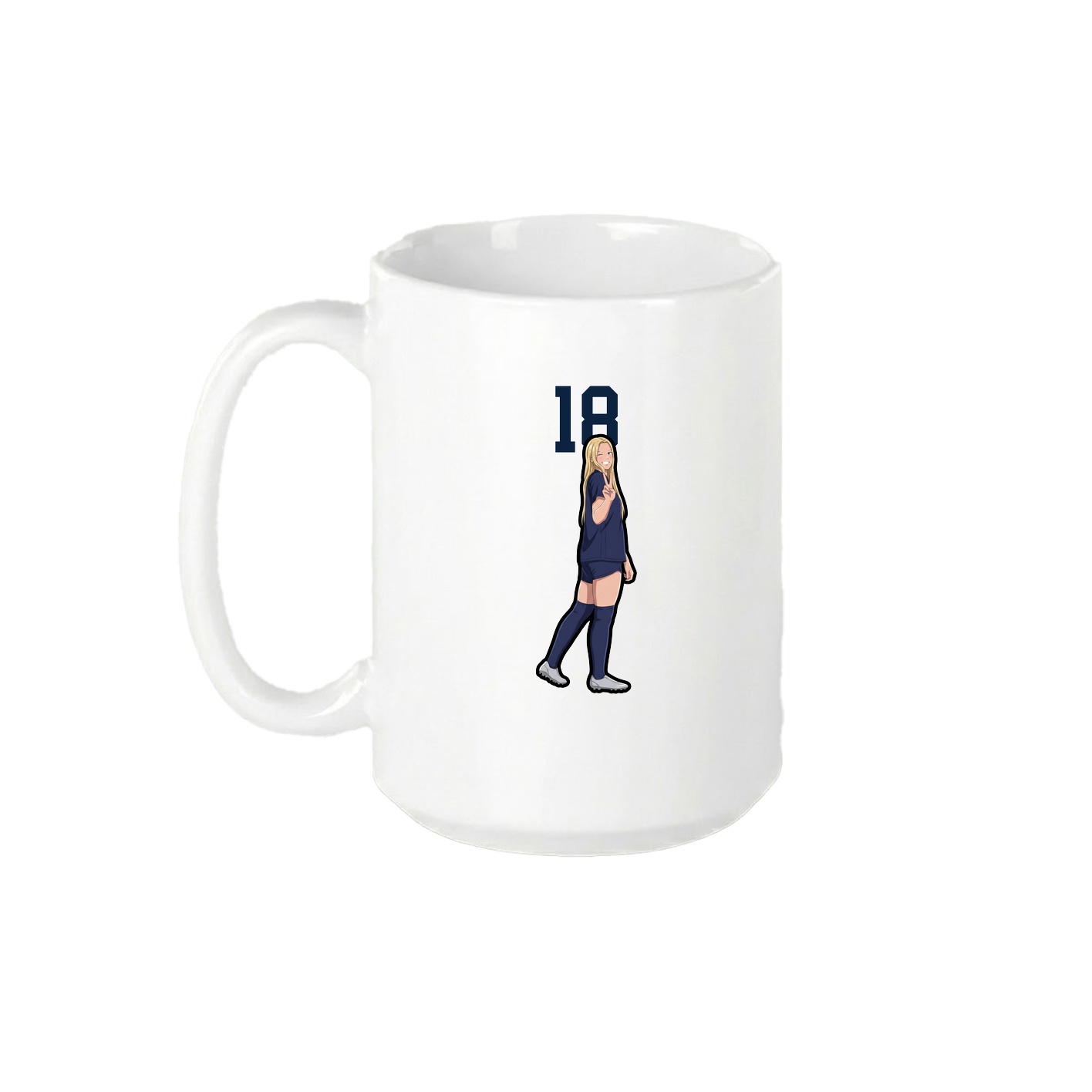 15oz Coffee Mug — Number Top in White