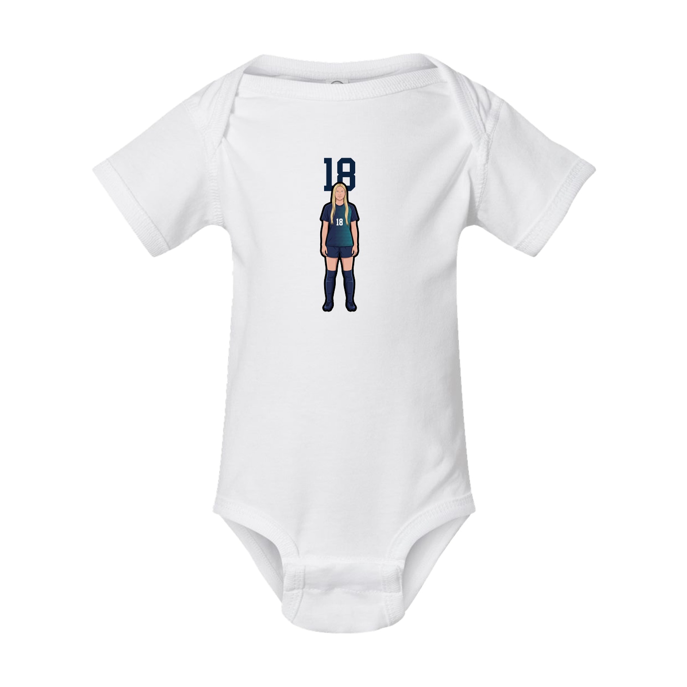 Baby Onesie — Number Top in White