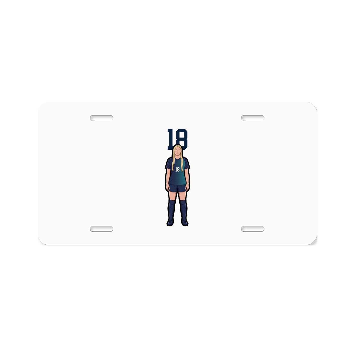 License Plate — Number Top in Classic
