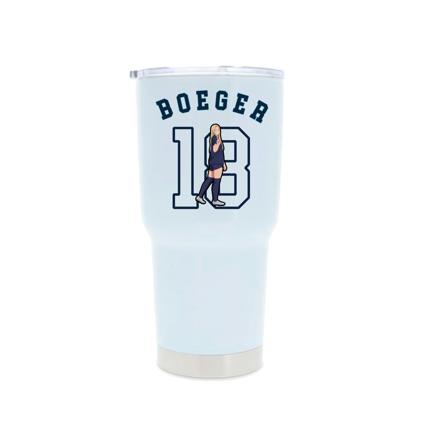 30oz Stainless Steel Tumbler — Shirsey Arch in White