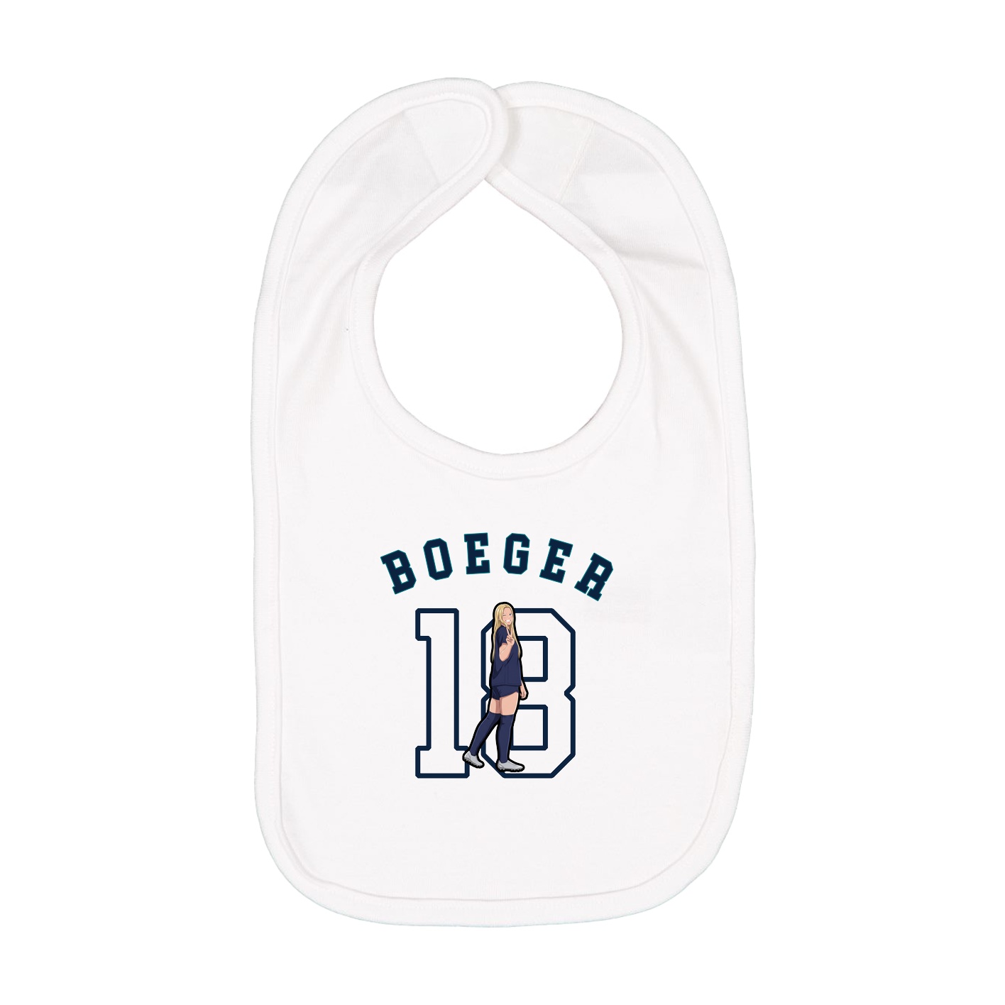 Infant Bib — Shirsey Arch in White