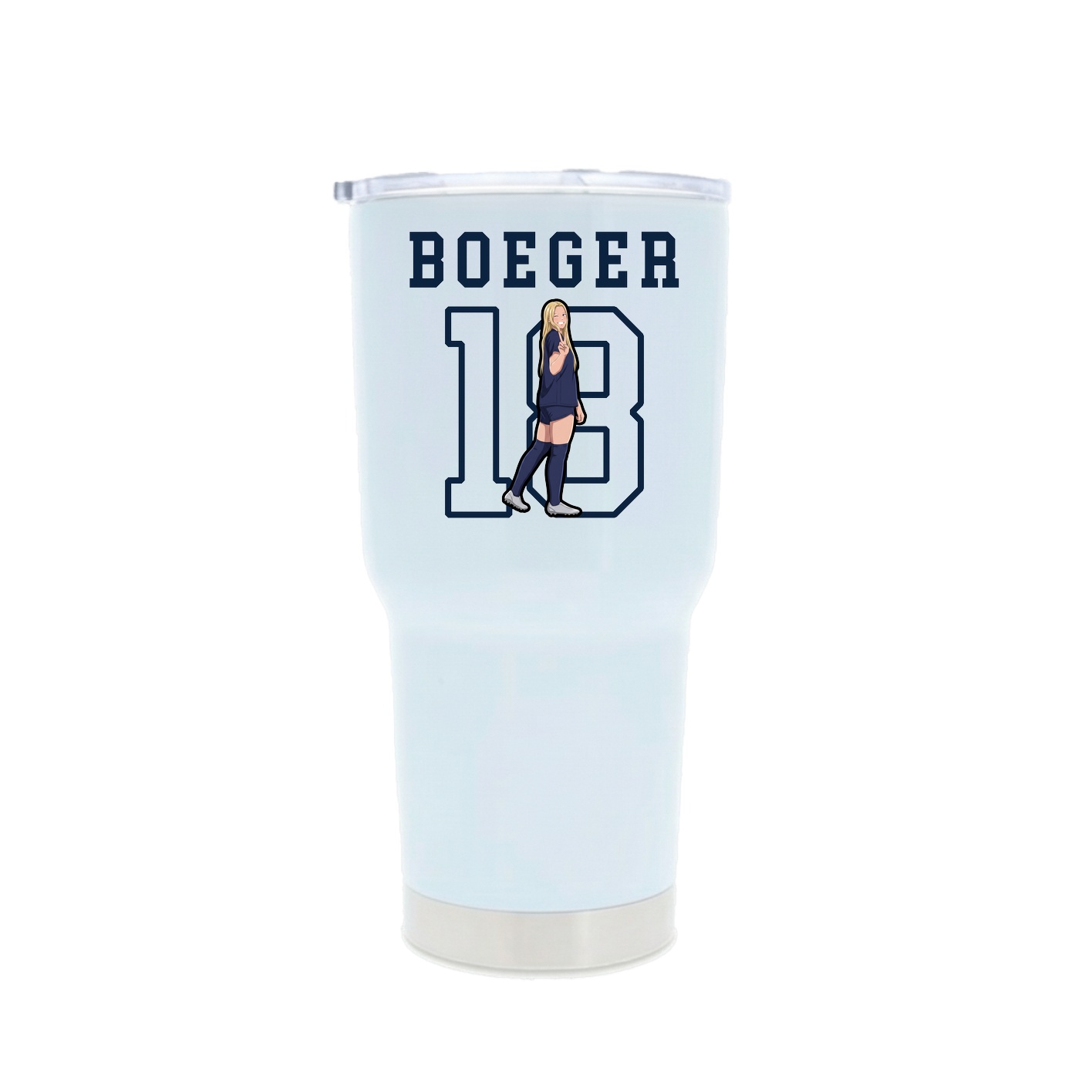 30oz Stainless Steel Tumbler — Shirsey in White