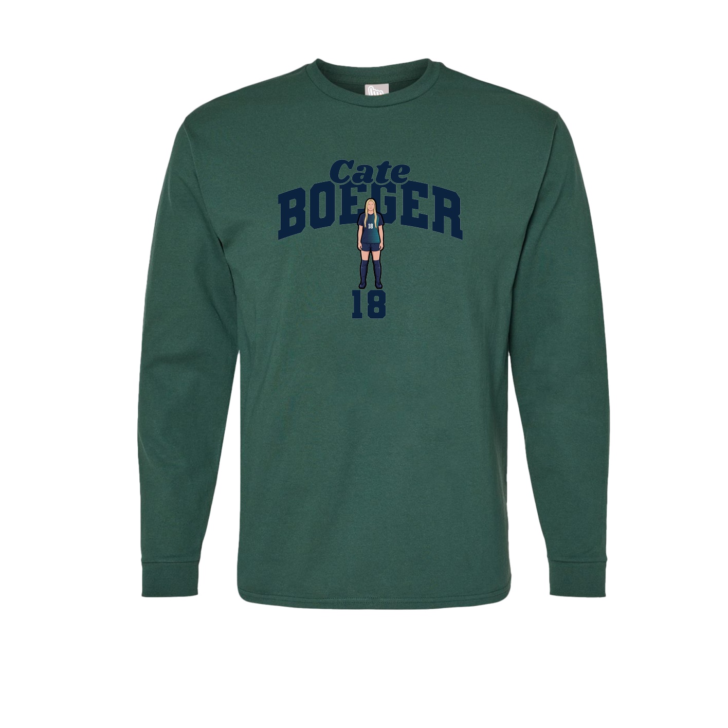 Long Sleeve Tee — Signature Arch in Green