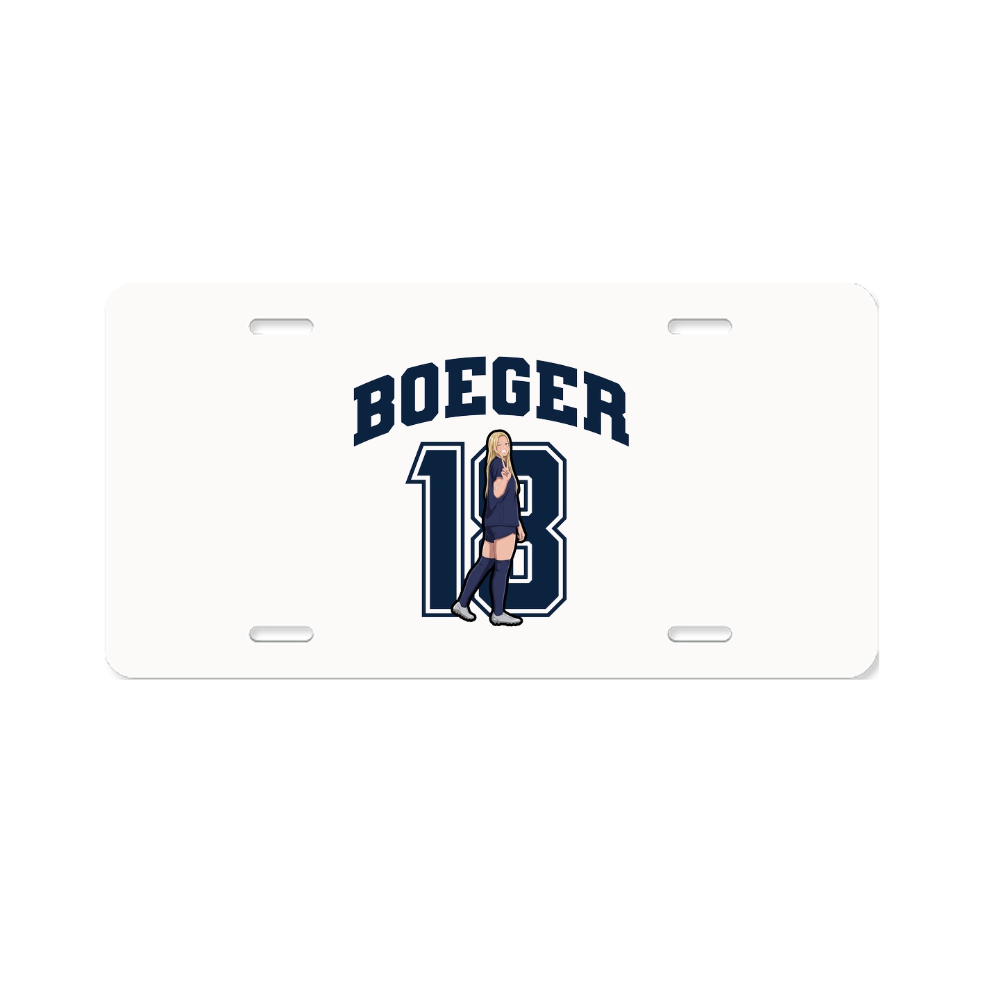 License Plate — Number in Classic