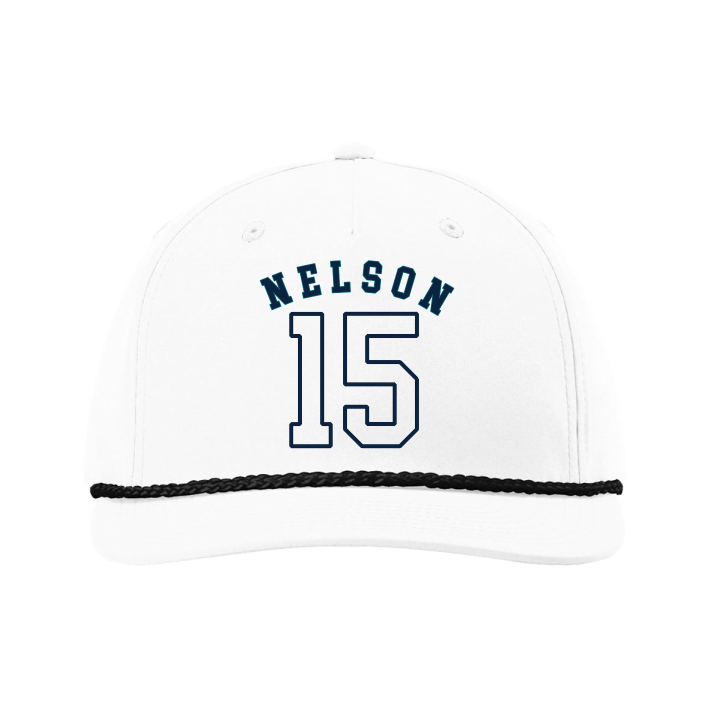 Five-Panel Classic Rope Cap — Shirsey Arch in White