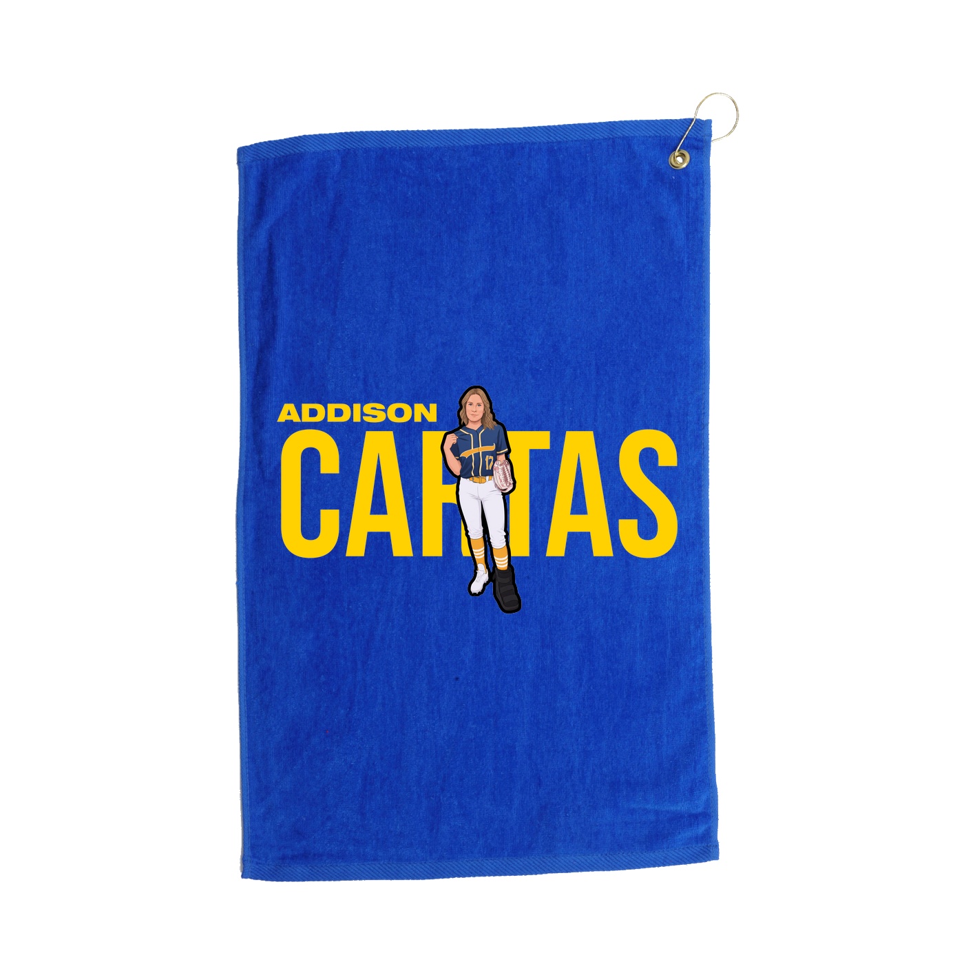 Golf Towel — Player Name in Royal