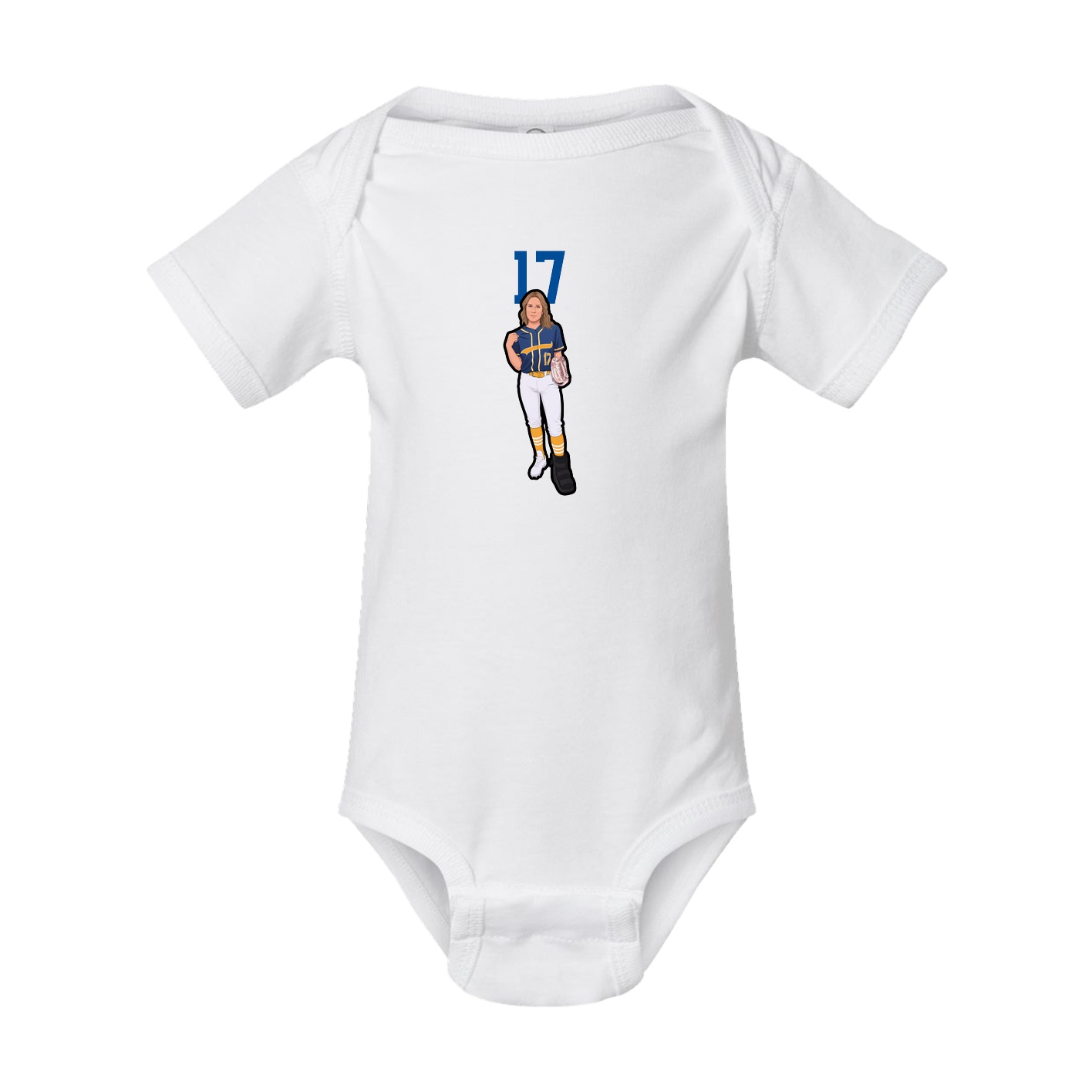 Baby Onesie — Number Top in White