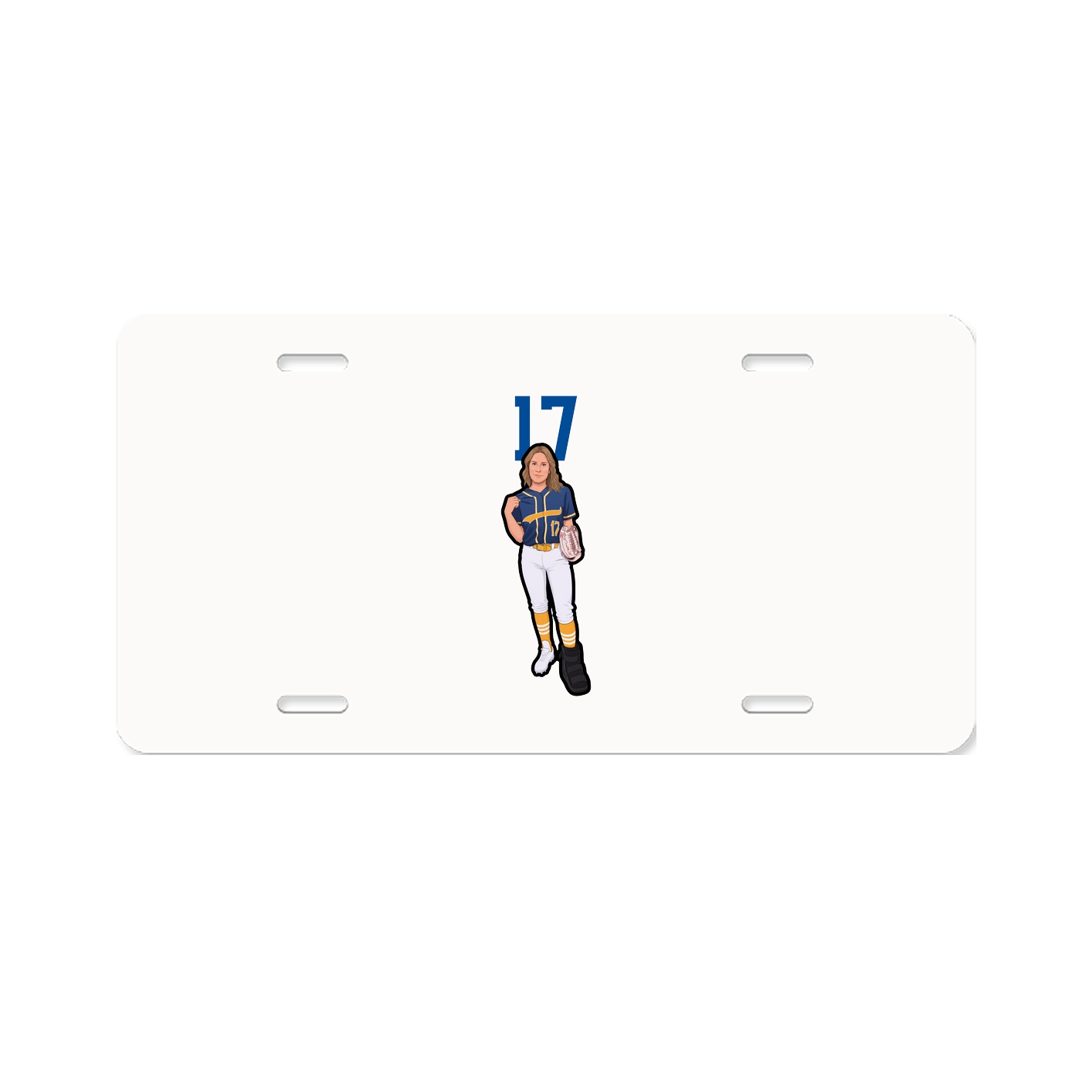 License Plate — Number Top in Classic