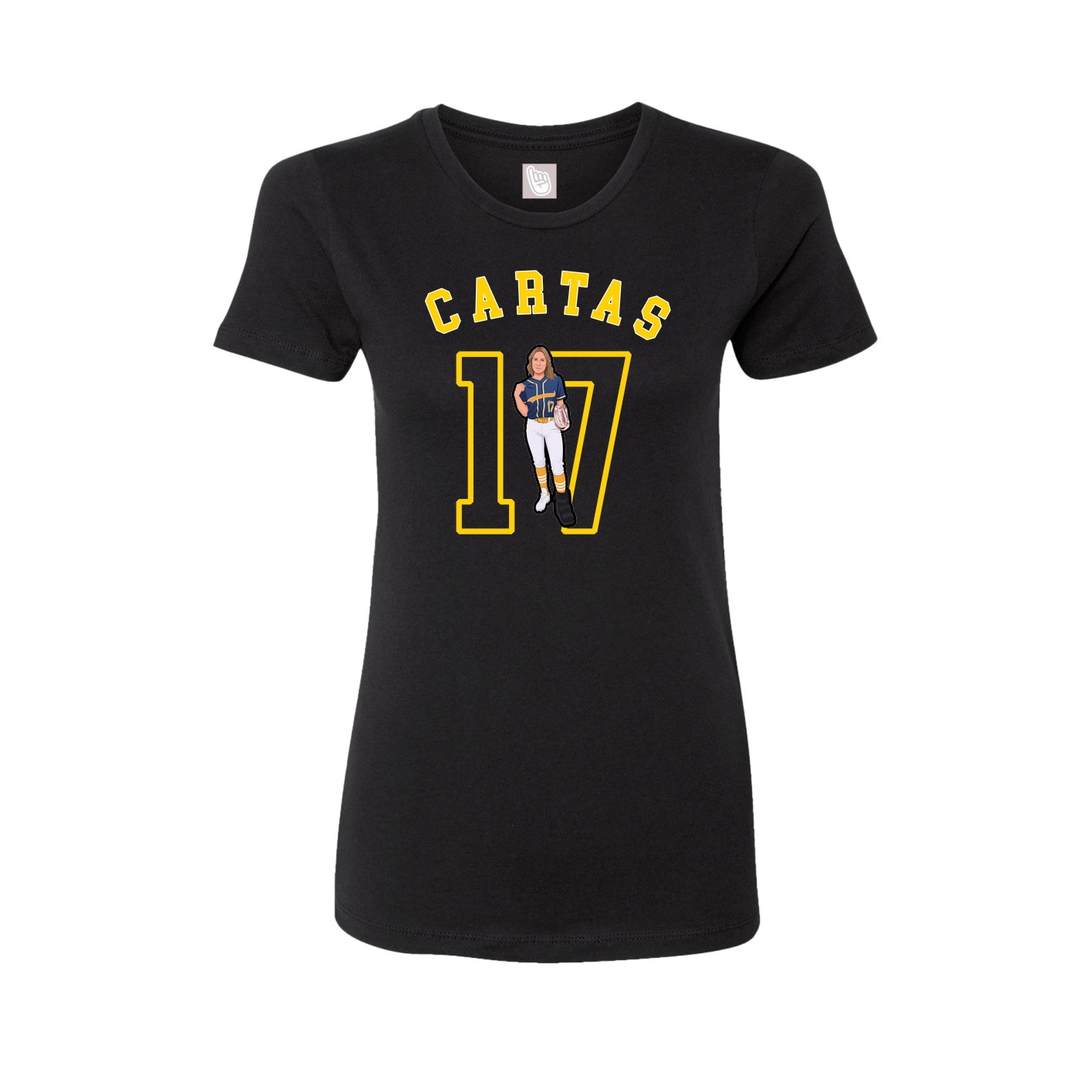 Fitted Women's Tee — Shirsey Arch in Black