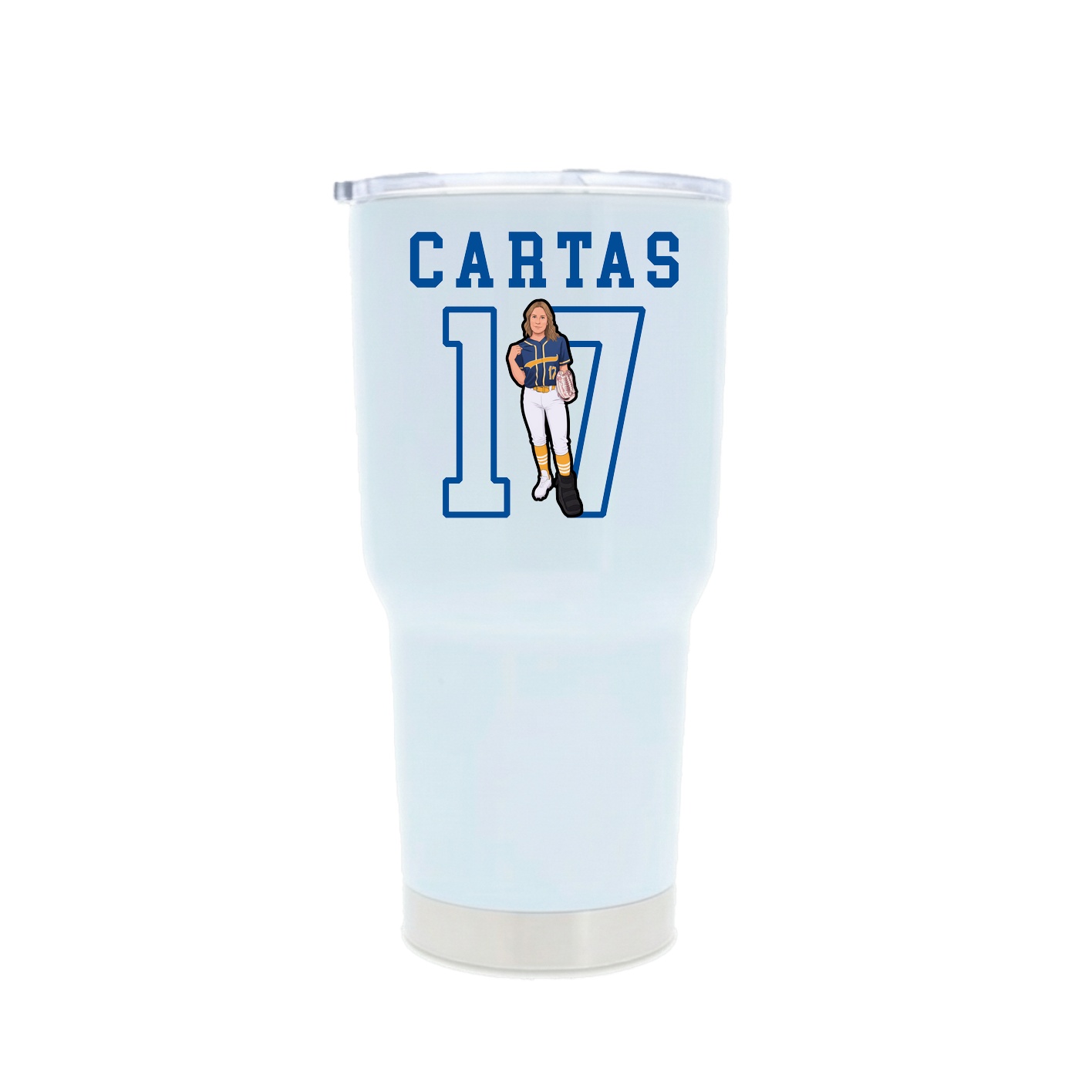 30oz Stainless Steel Tumbler — Shirsey in White