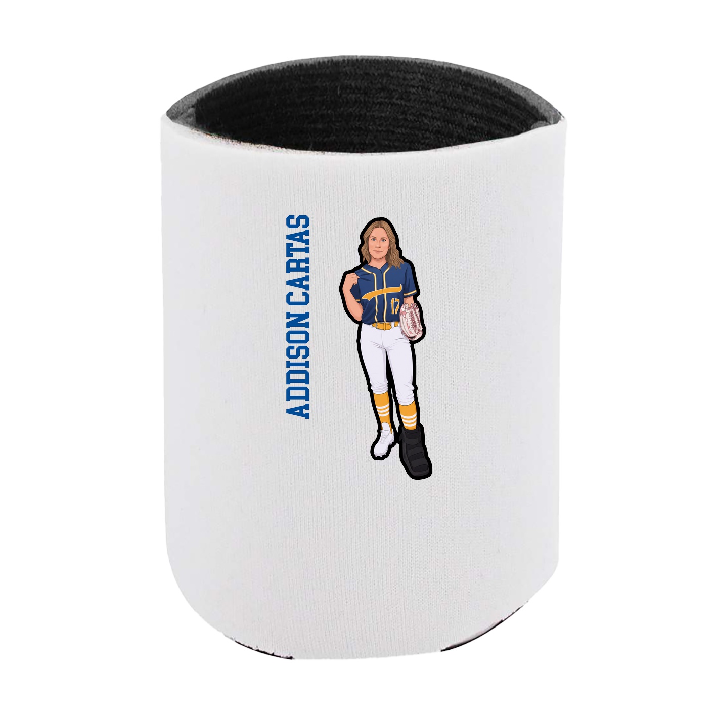 Can Holder — Name Vertical in White
