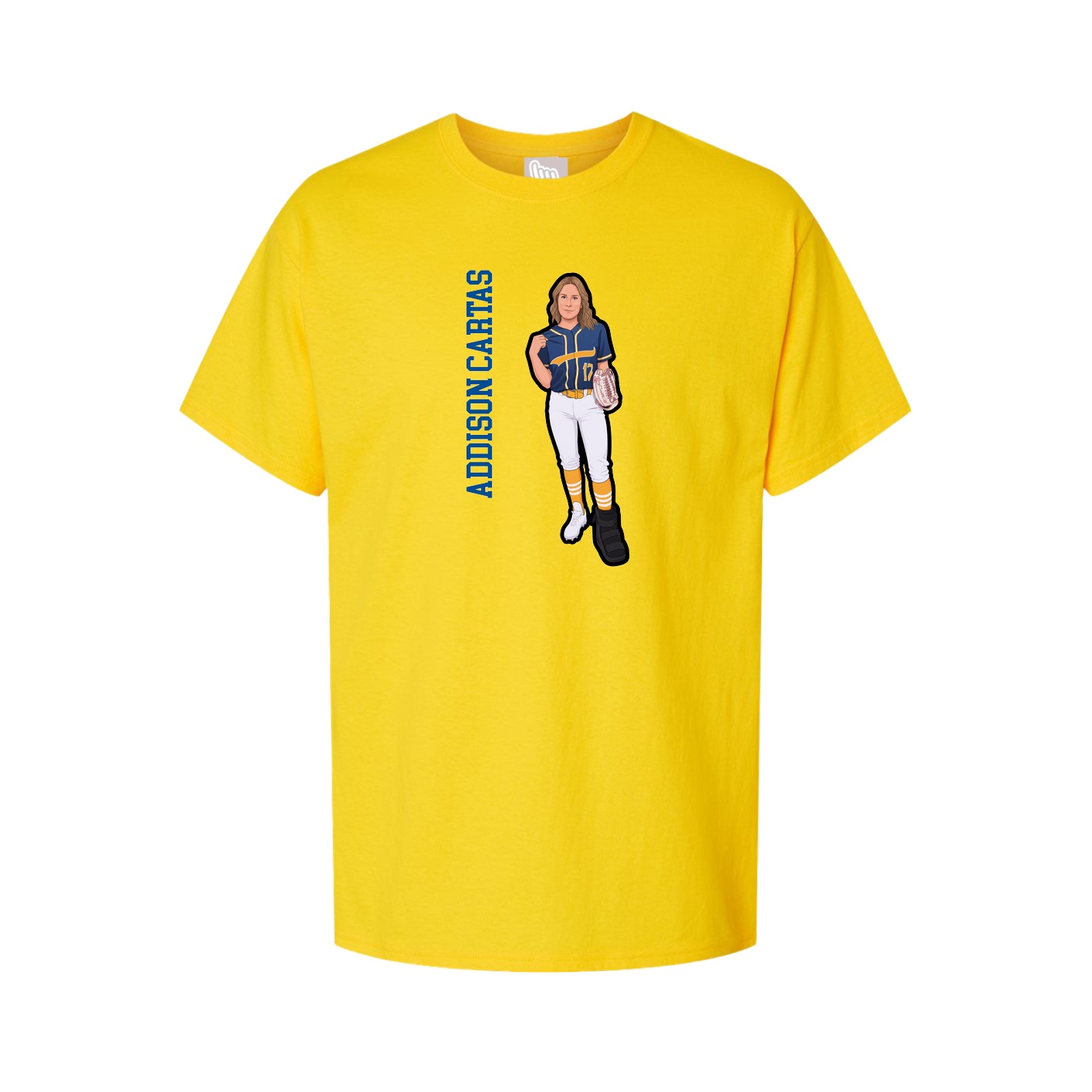 Tee — Name Vertical in Gold
