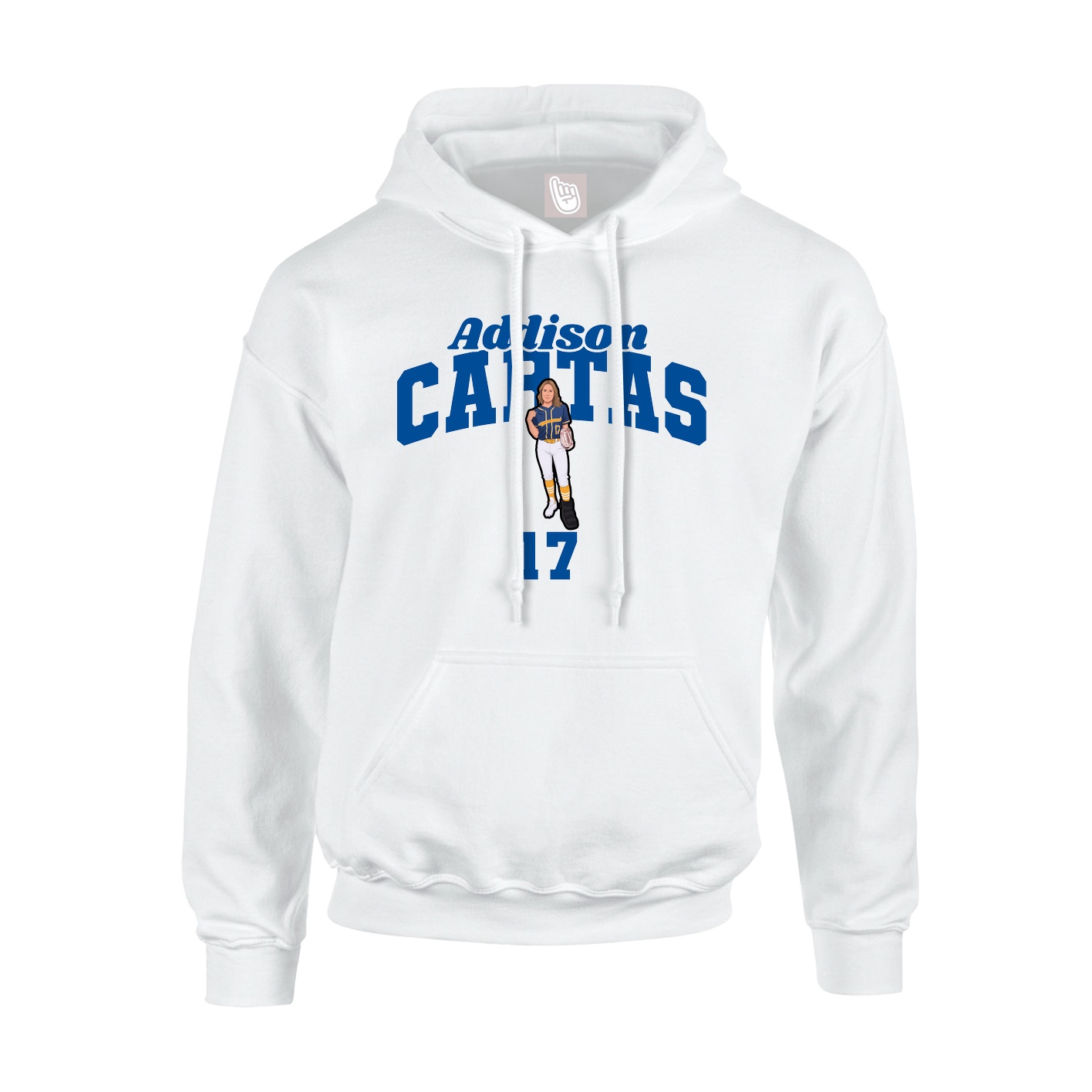 Hoodie — Signature Arch in White