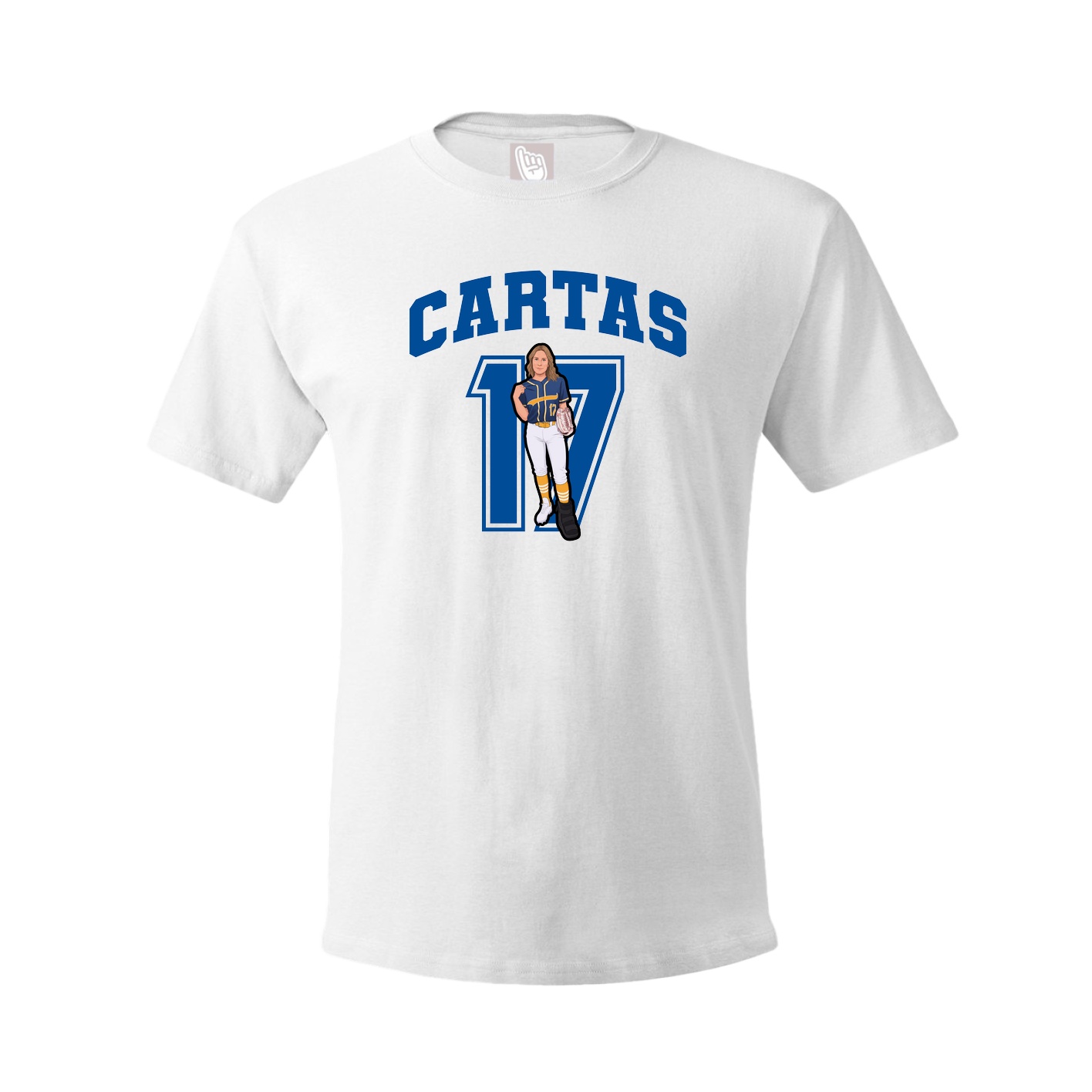 Youth Tee — Number in White