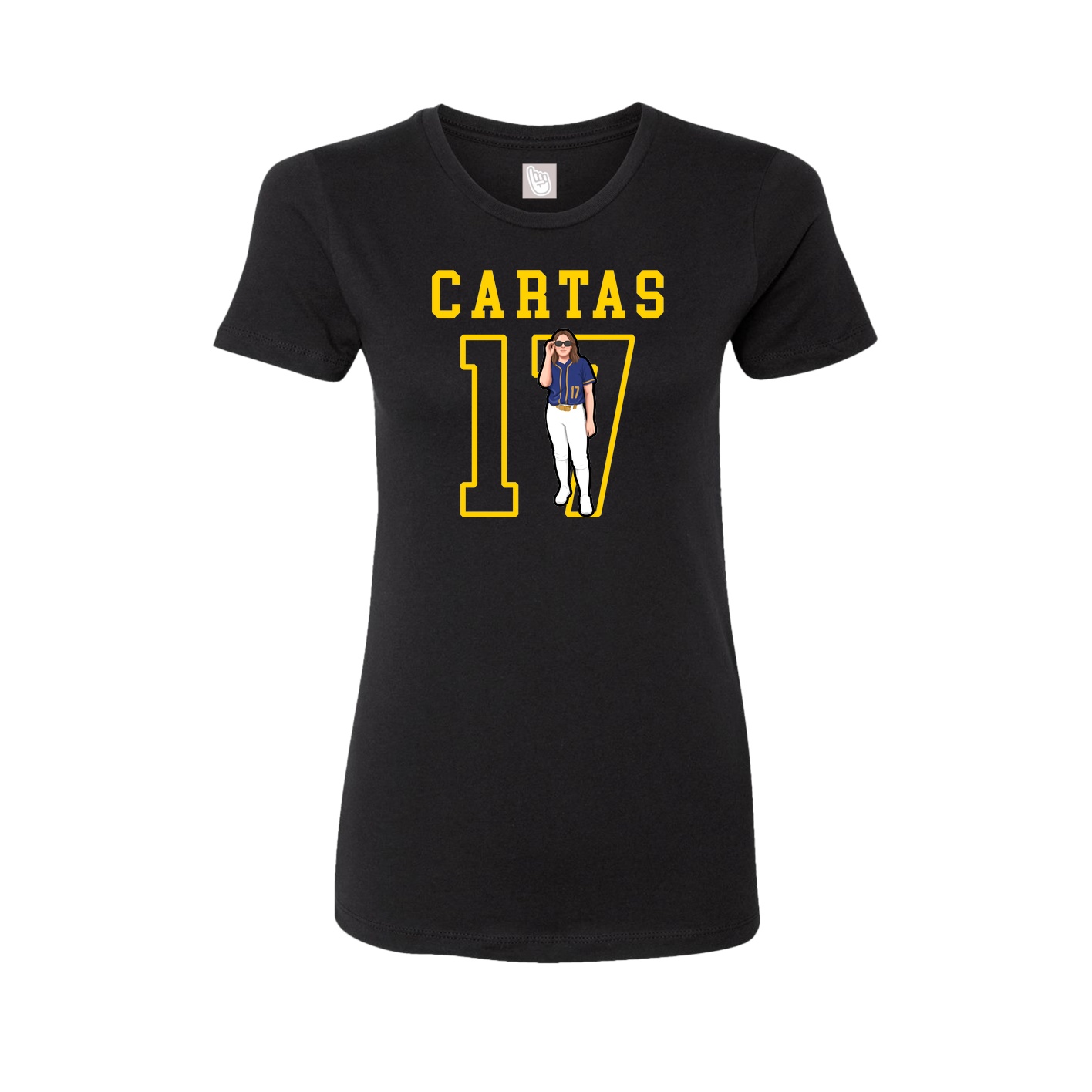 Fitted Women's Tee — Shirsey in Black