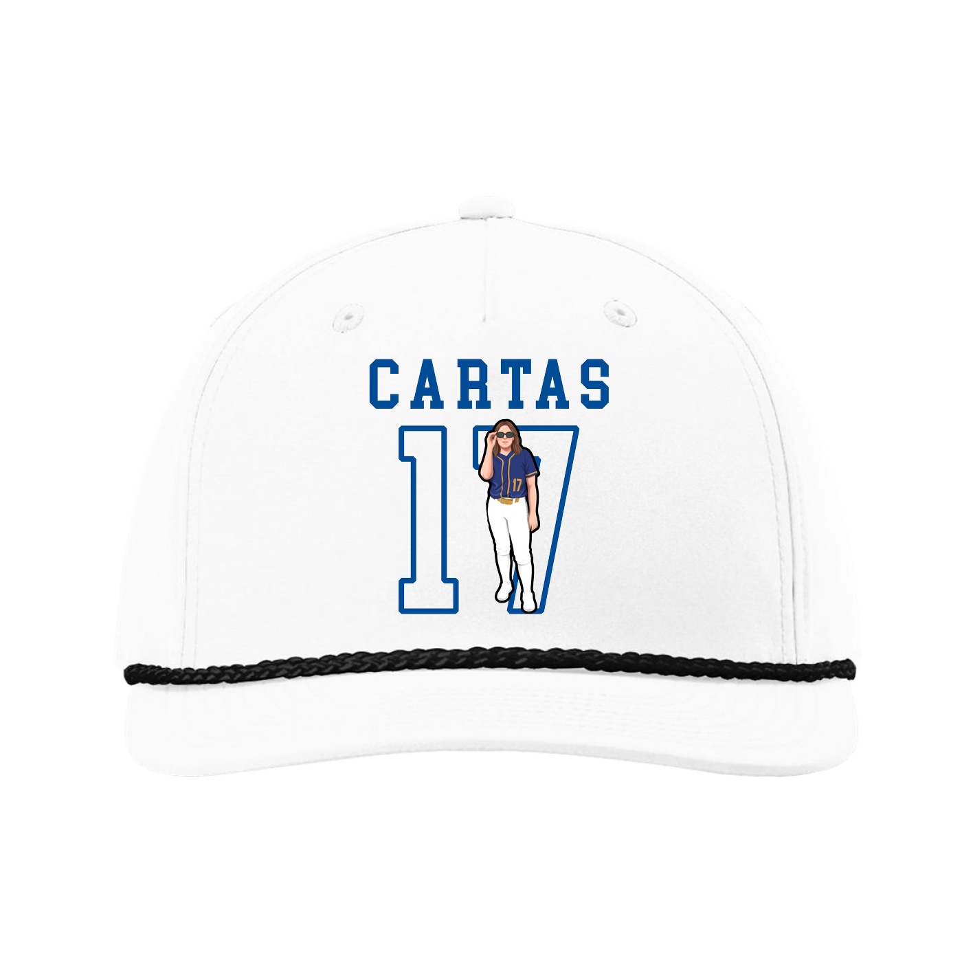 Five-Panel Classic Rope Cap — Shirsey in White