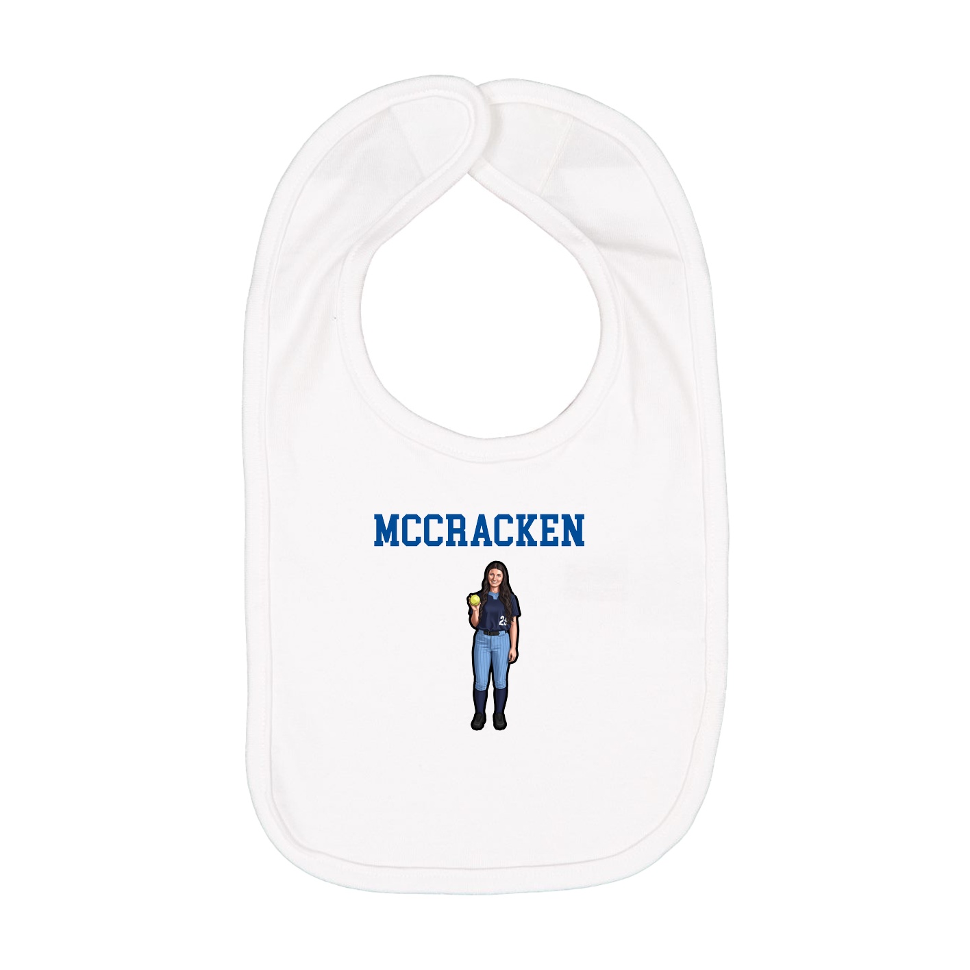 Infant Bib — Shirsey in White