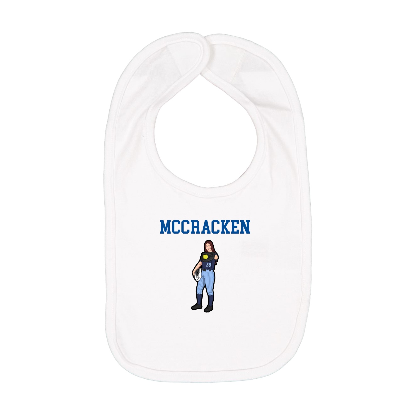 Infant Bib — Shirsey in White