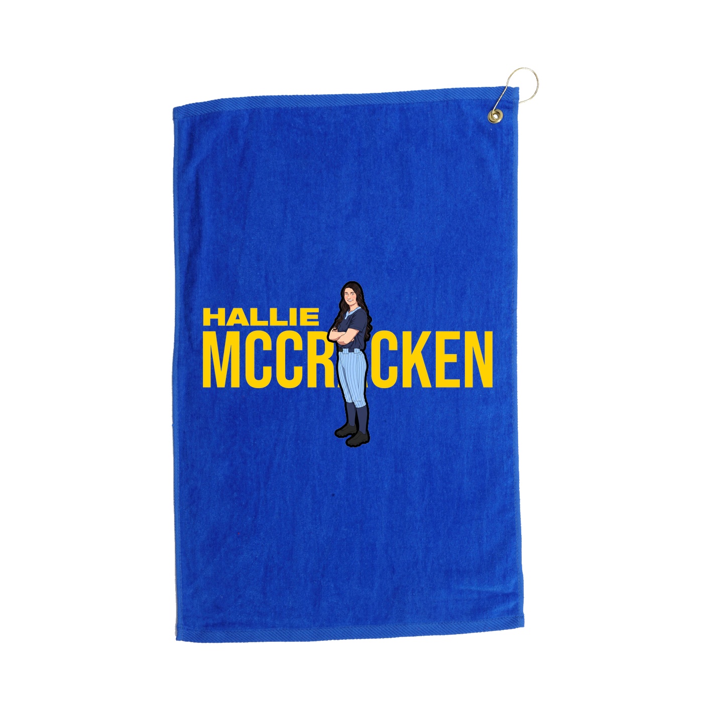 Golf Towel — Player Name in Royal