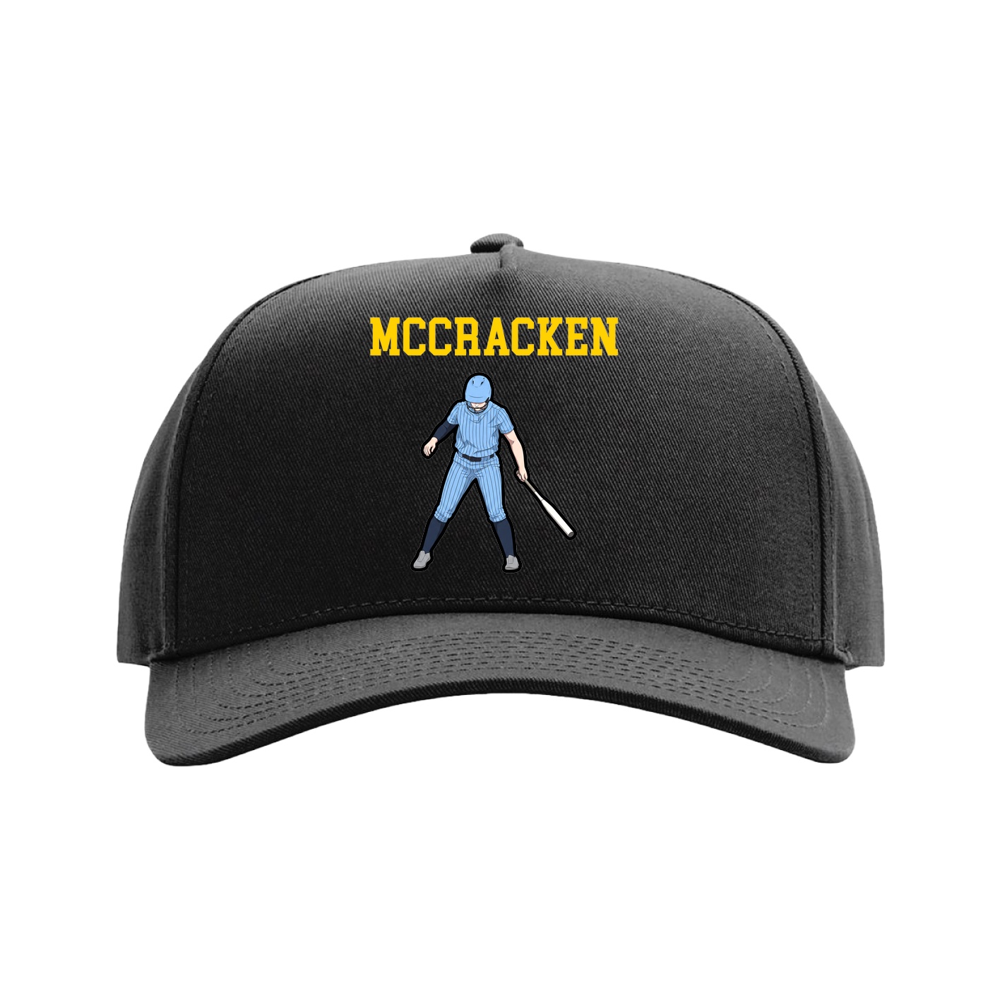 Full Fabric Five-Panel Champ Cap — Shirsey in Black