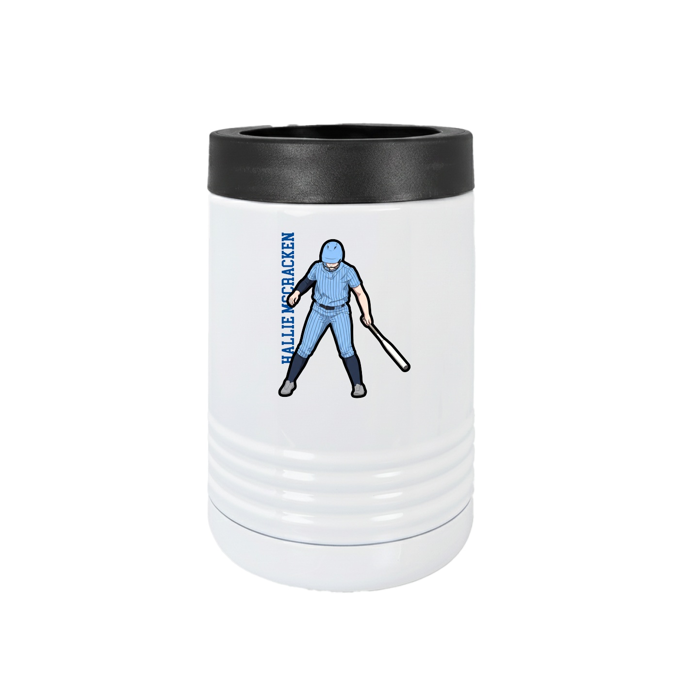 Beverage Holder — Name Vertical in White