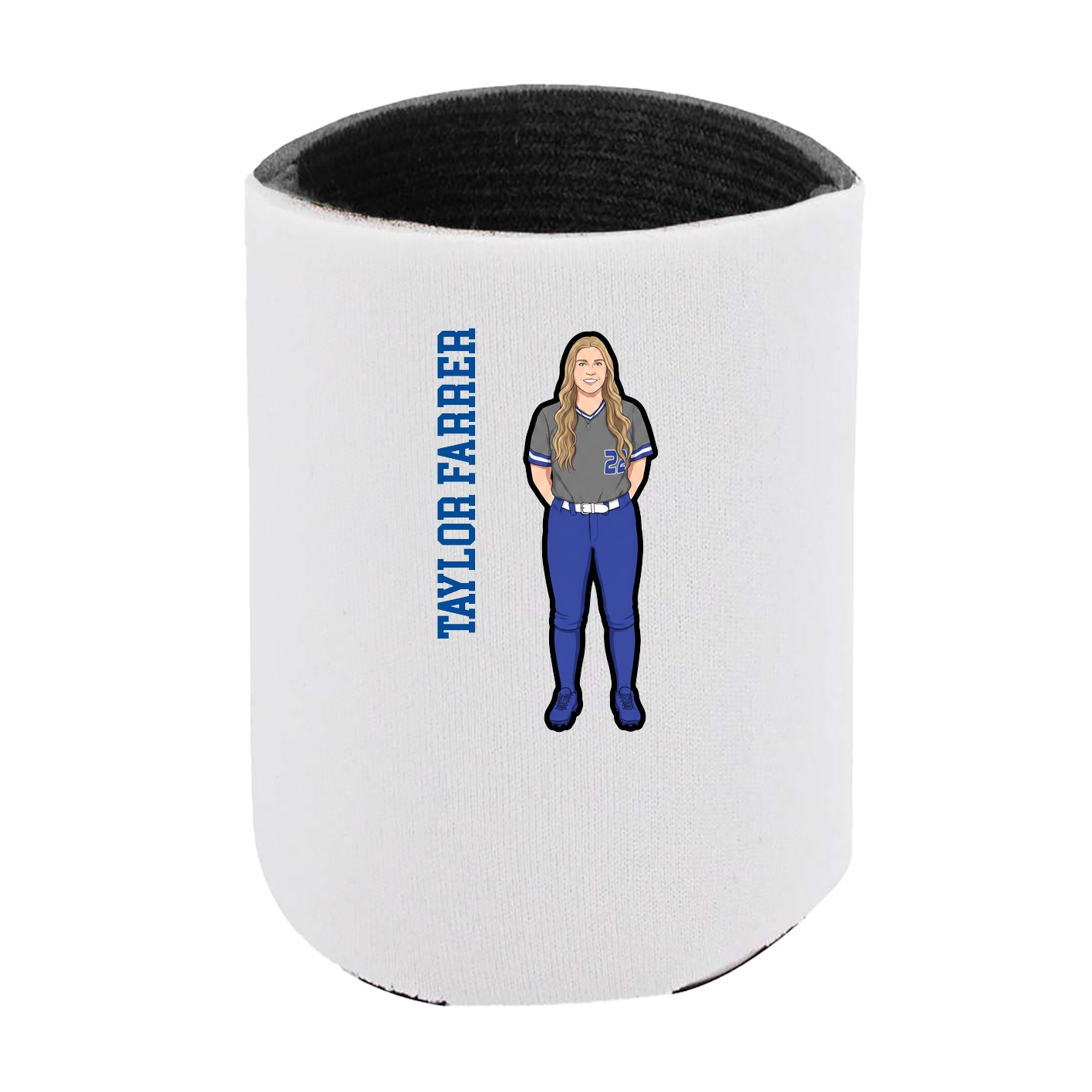Can Holder — Name Vertical in White