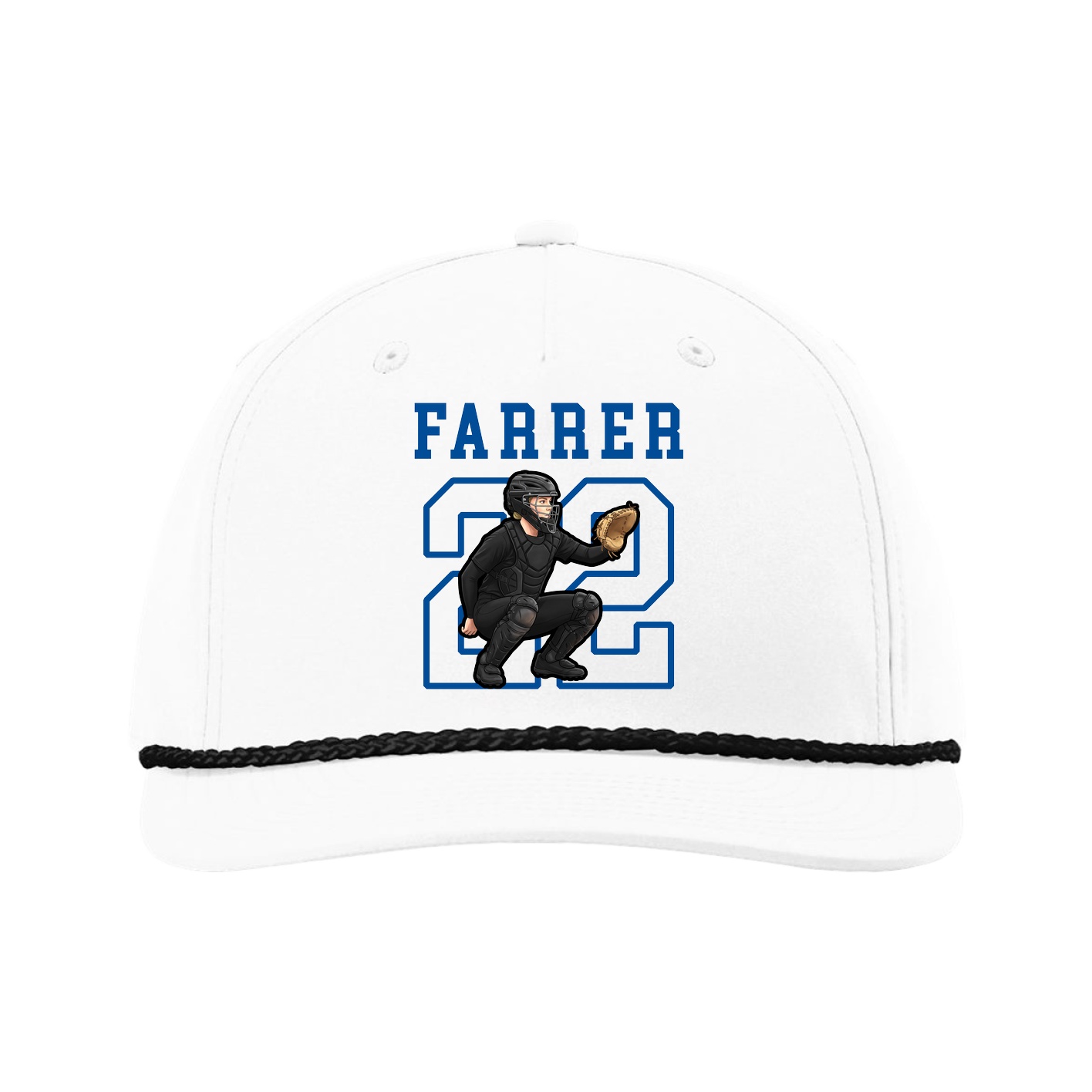 Five-Panel Classic Rope Cap — Shirsey in White