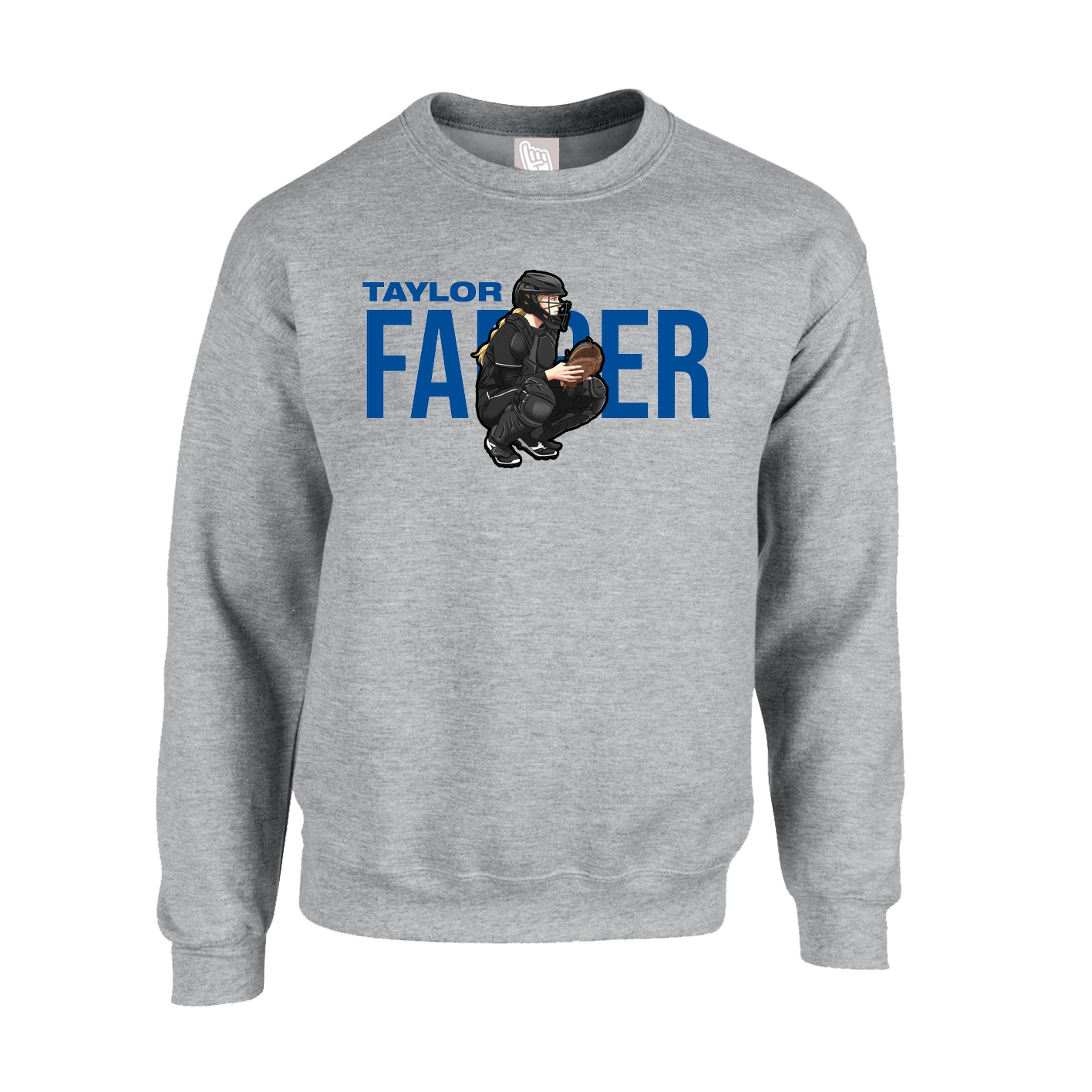 Fleece Crew — Player Name in Grey