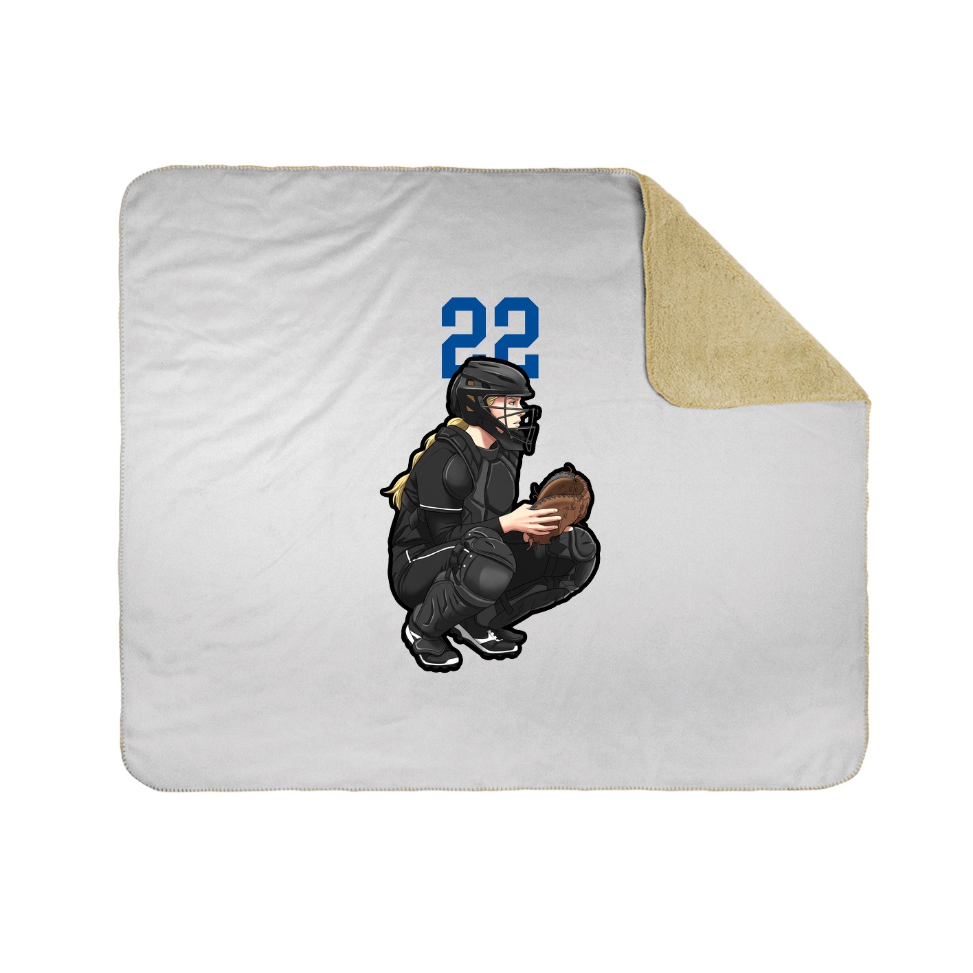 Throw Blanket — Number Top in White