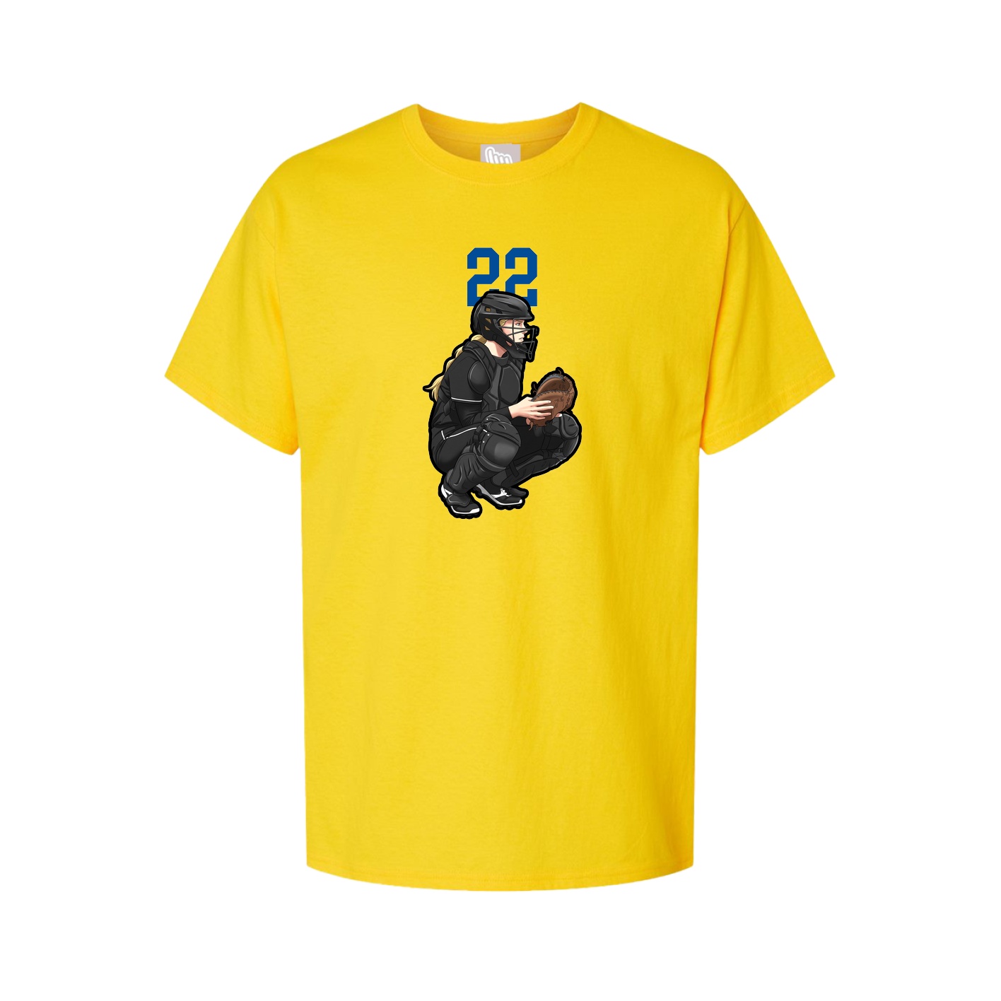 Youth Tee — Number Top in Gold