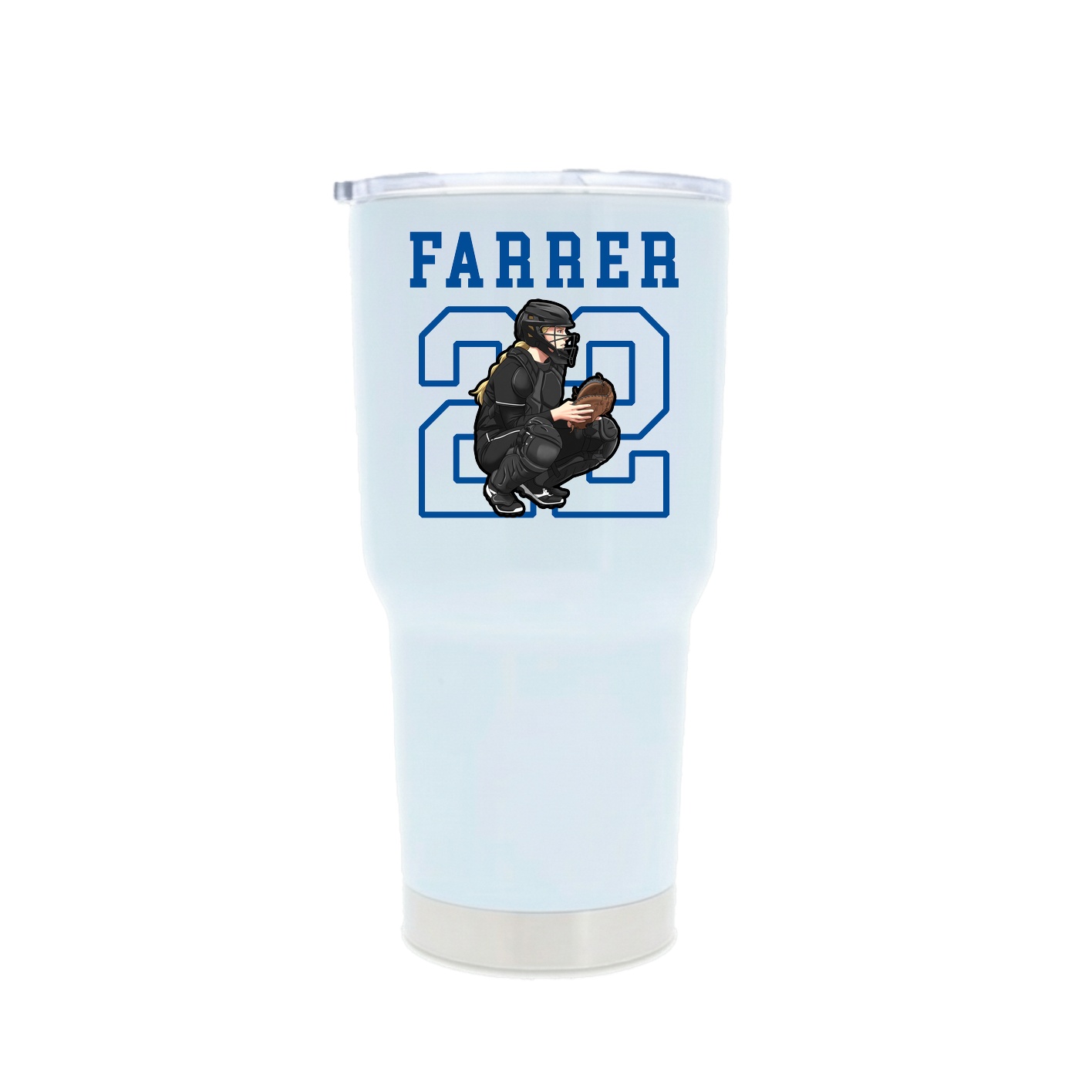 30oz Stainless Steel Tumbler — Shirsey in White
