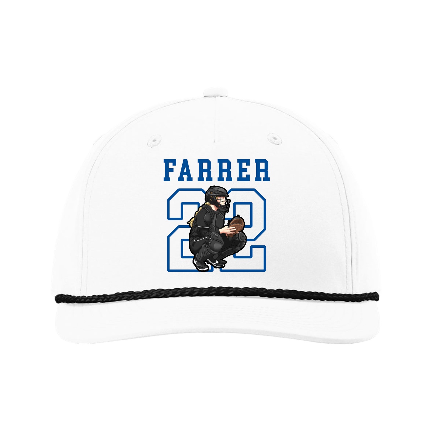 Five-Panel Classic Rope Cap — Shirsey in White