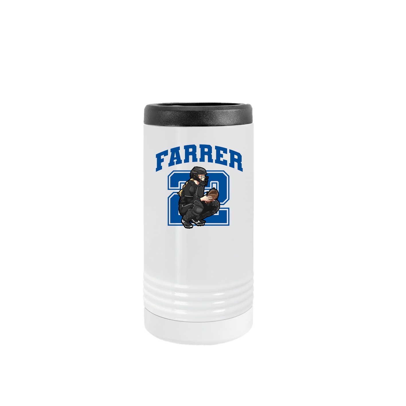 Slim Beverage Holder — Number in White