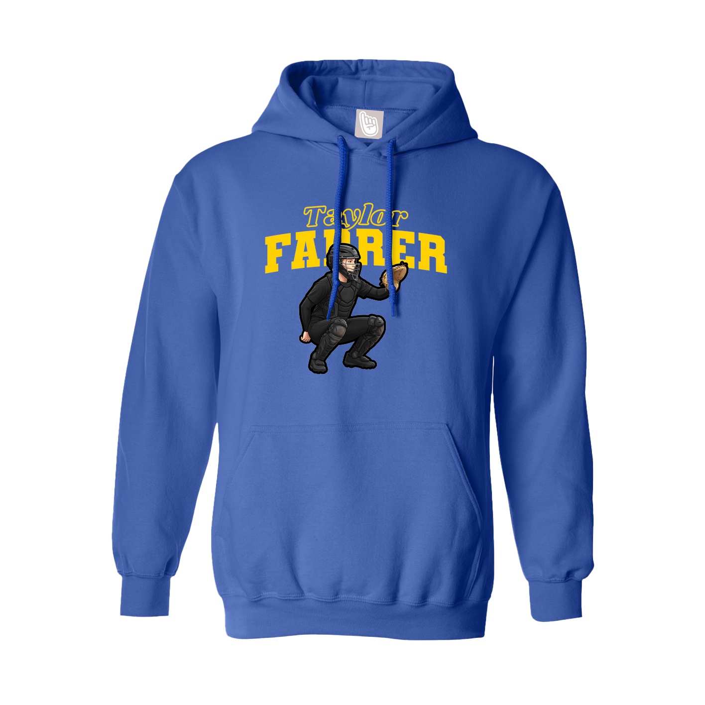 Hoodie — Name Arch in Royal
